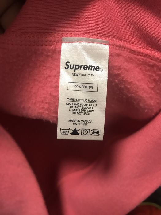 Pink and hotsell green supreme hoodie