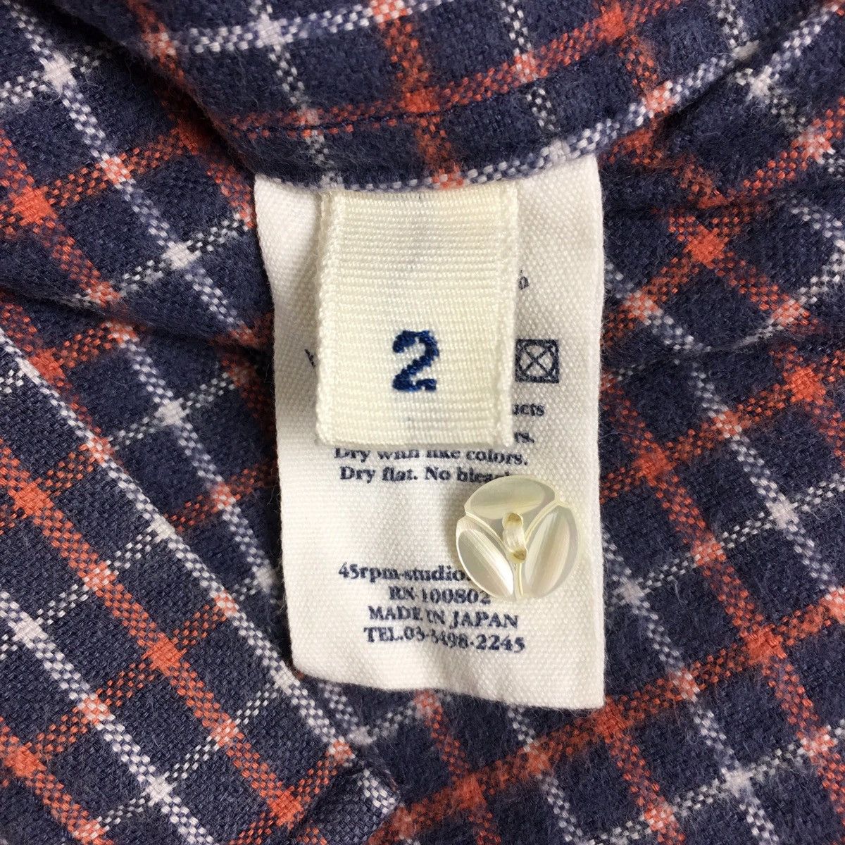 45rpm × Japanese Brand 45rpm Studio Dash Plaid Check L/S Shirt Size US S / EU 44-46 / 1 - 7 Thumbnail
