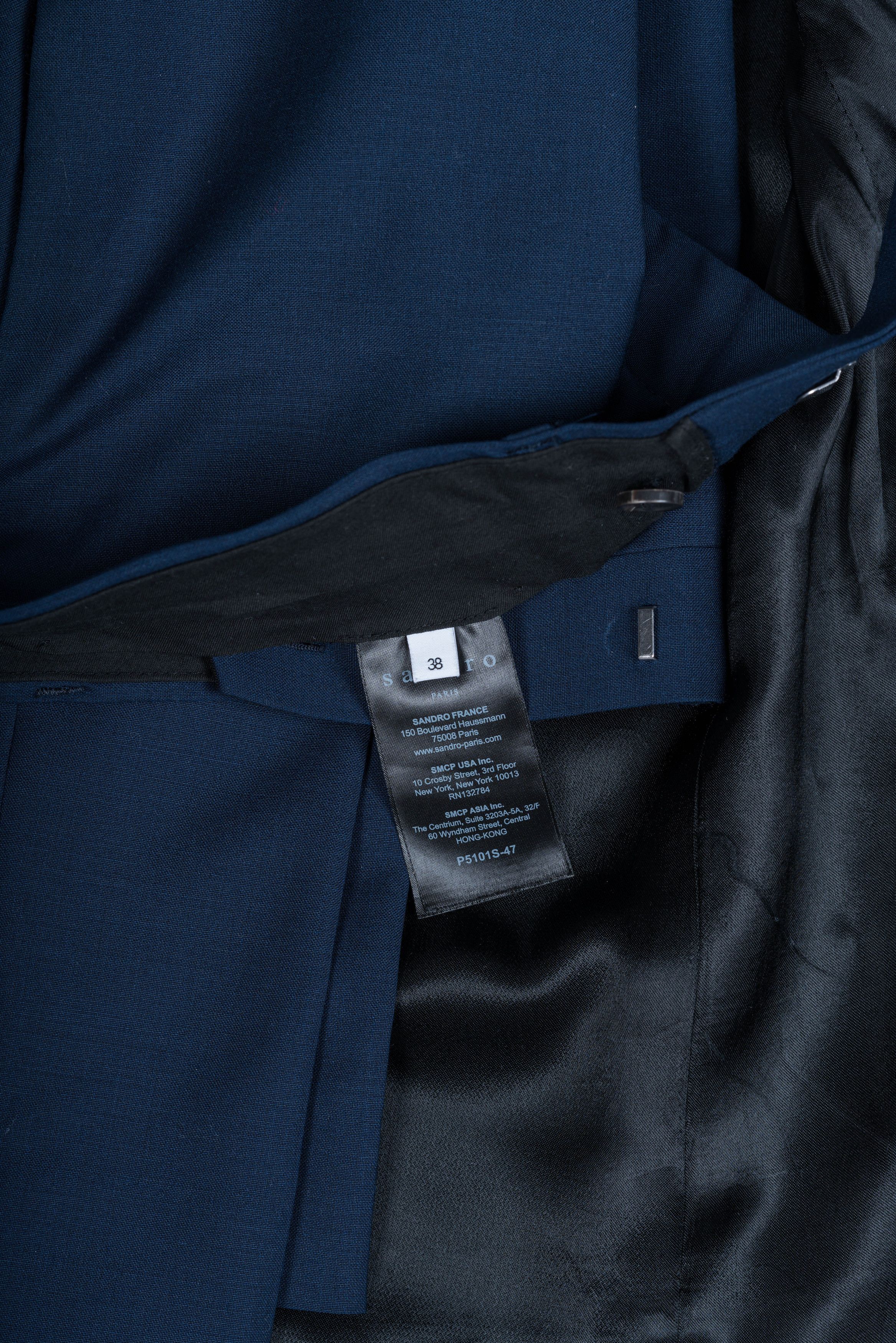 Sandro Sandro Blue Marine suit Size 46R - 4 Thumbnail