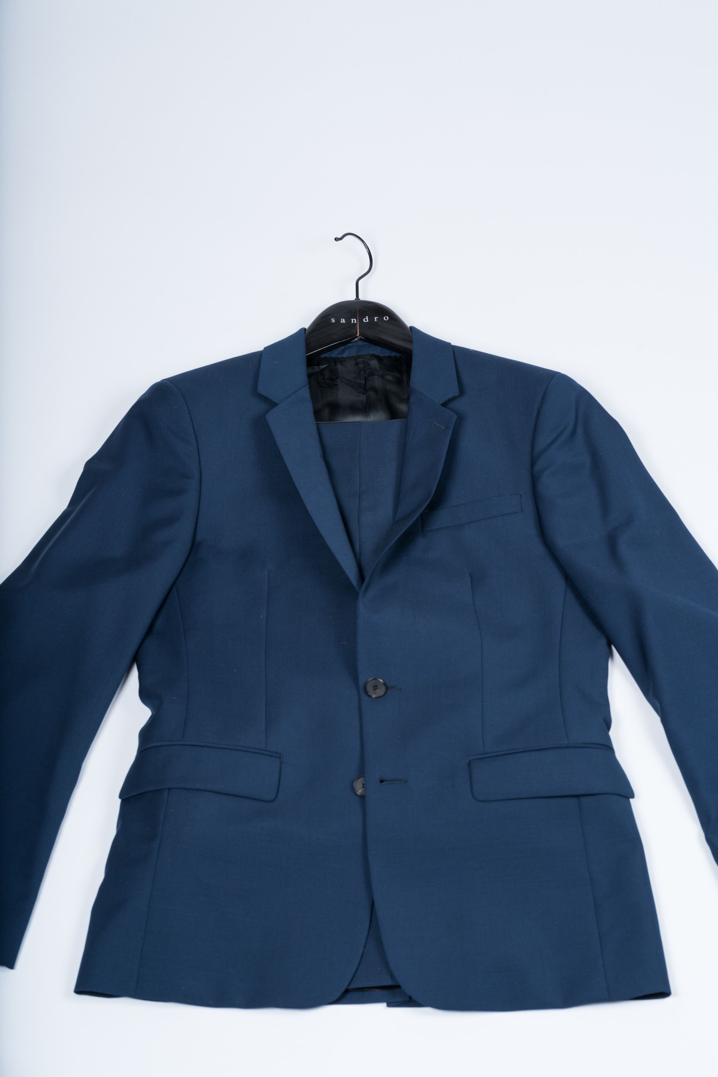Sandro Sandro Blue Marine suit Size 46R - 3 Thumbnail