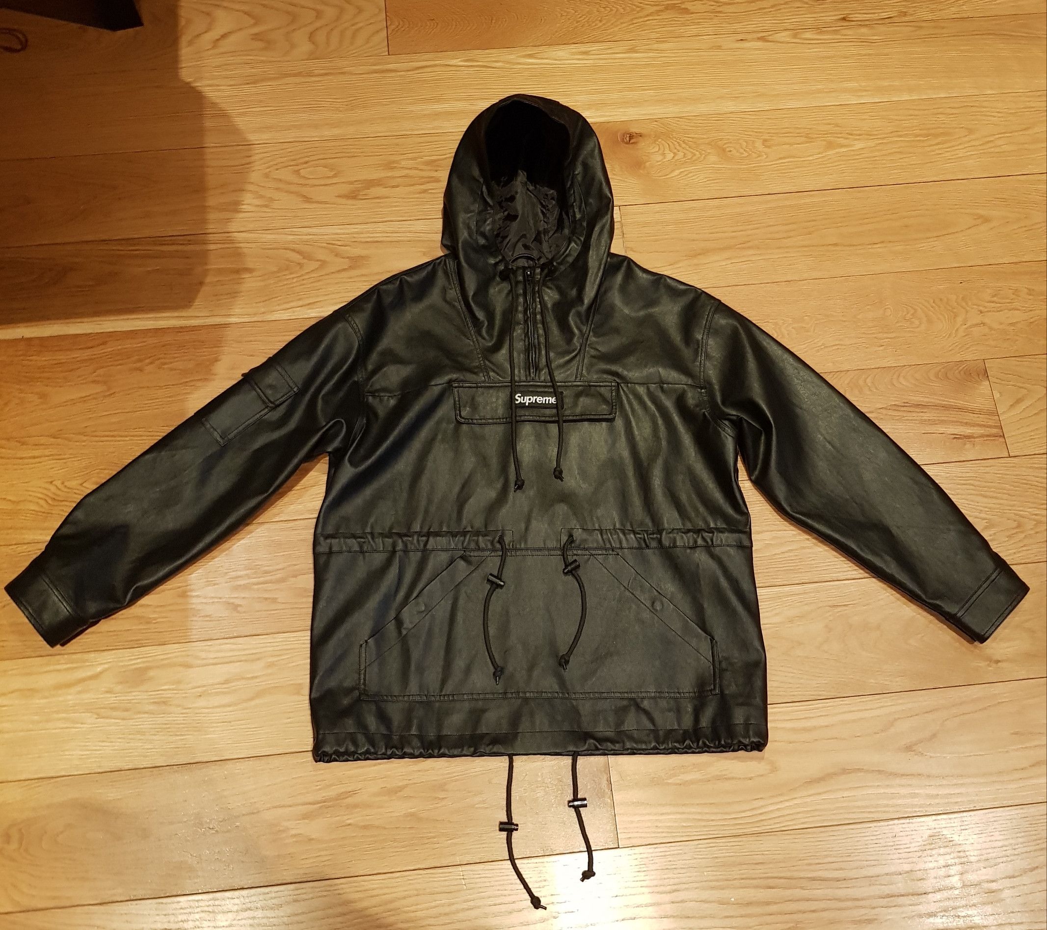 Supreme Leather Anorak | Grailed