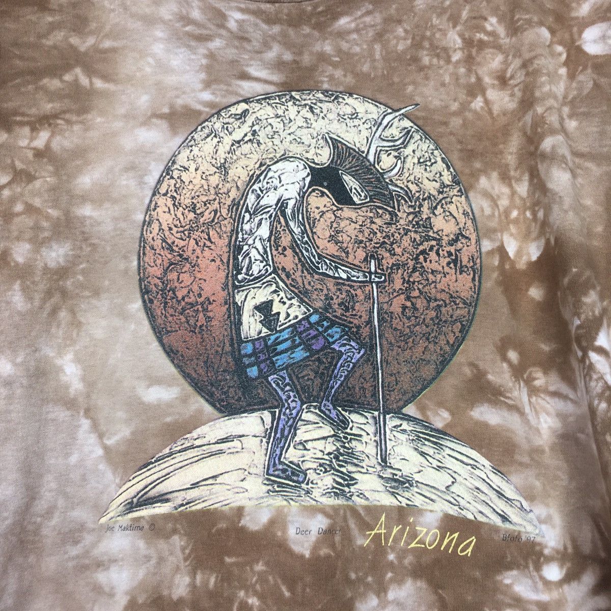 Vintage Vtg 90's Joe Maktima Arizona T-Shirt Size US XL / EU 56 / 4 - 4 Thumbnail