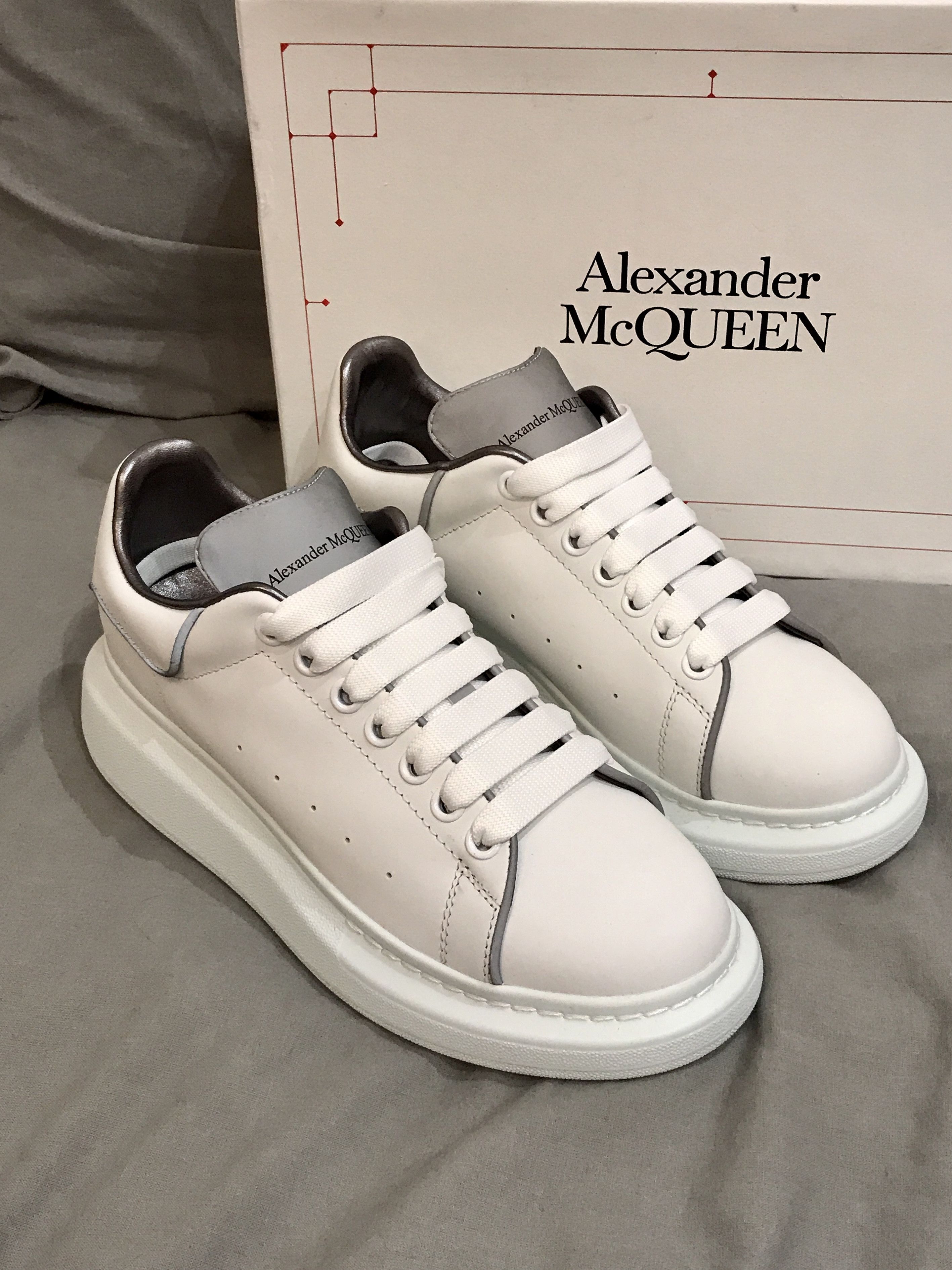 Mcqueen White Reflective Mcqueen Oversized Sneaker Alexander
