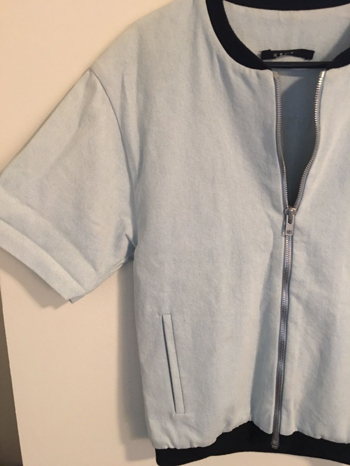 Denim Zip Up Short Sleeve Shirts Button Ups