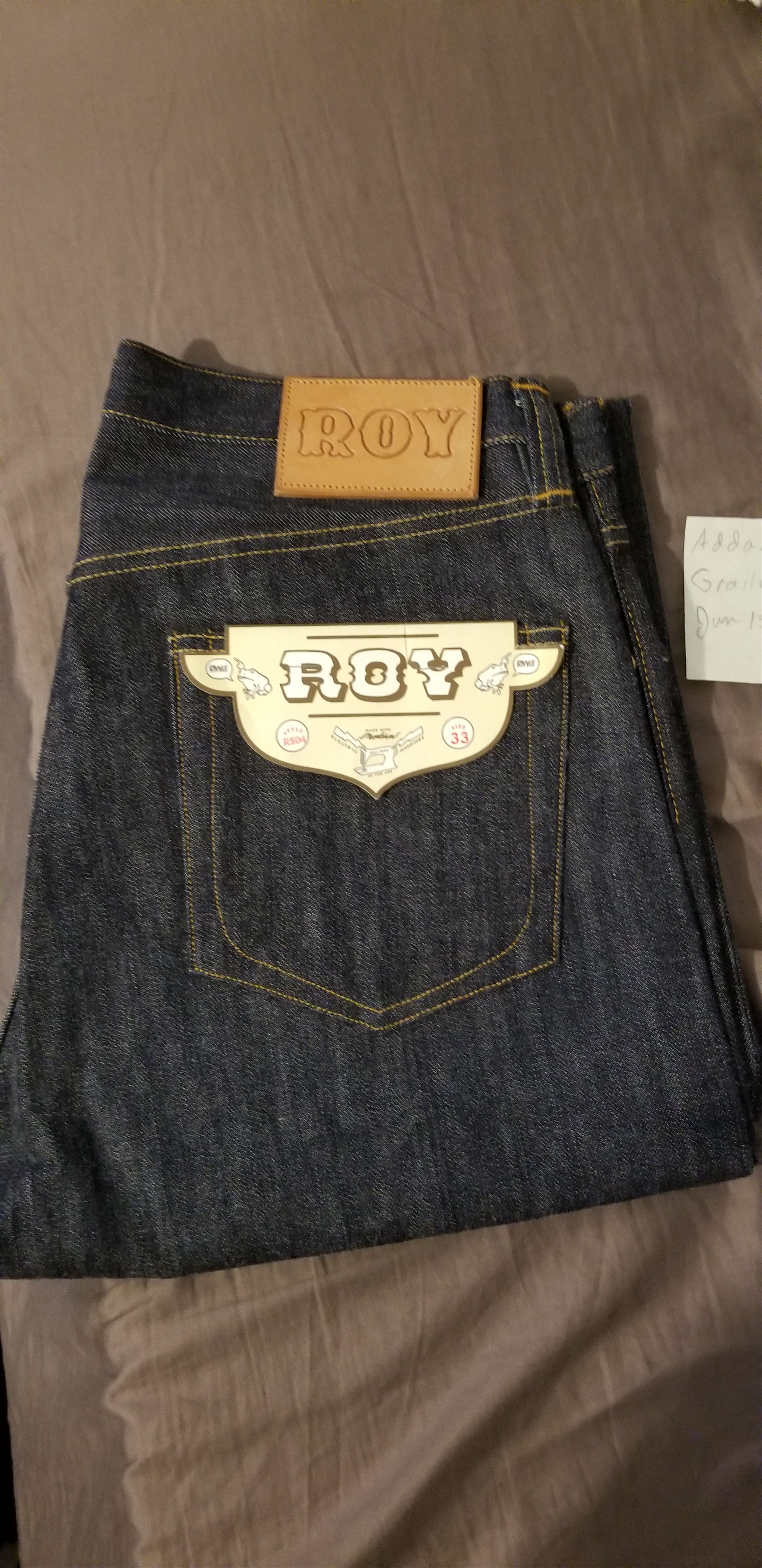 Roy Denim RS-04 33 Raw New Straight Jeans