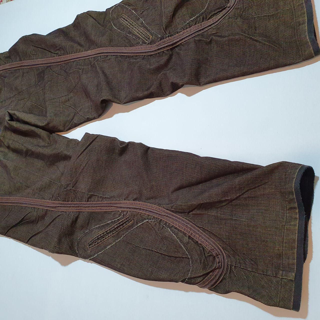 Pantalon Vintage Marithé François Girbaud Taille 38 (IT44) - Vert Olive, Coupe Haute, Jambe Droite - Occasion Très Bon état