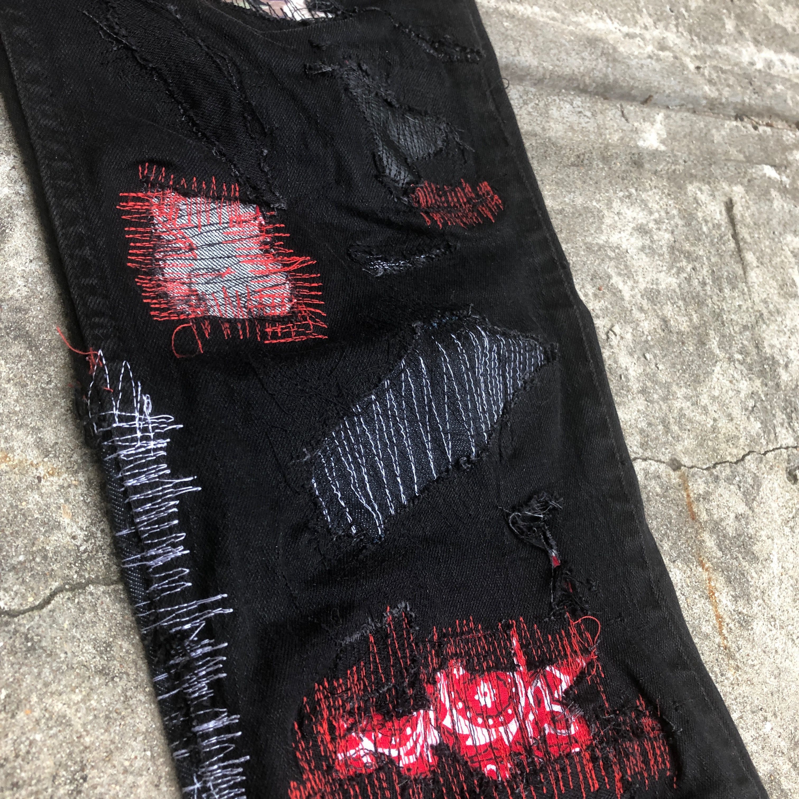 Handmade × Levi's Custom Bandanna/Floral Scab Denim Size US 32 / EU 48 - 3 Thumbnail