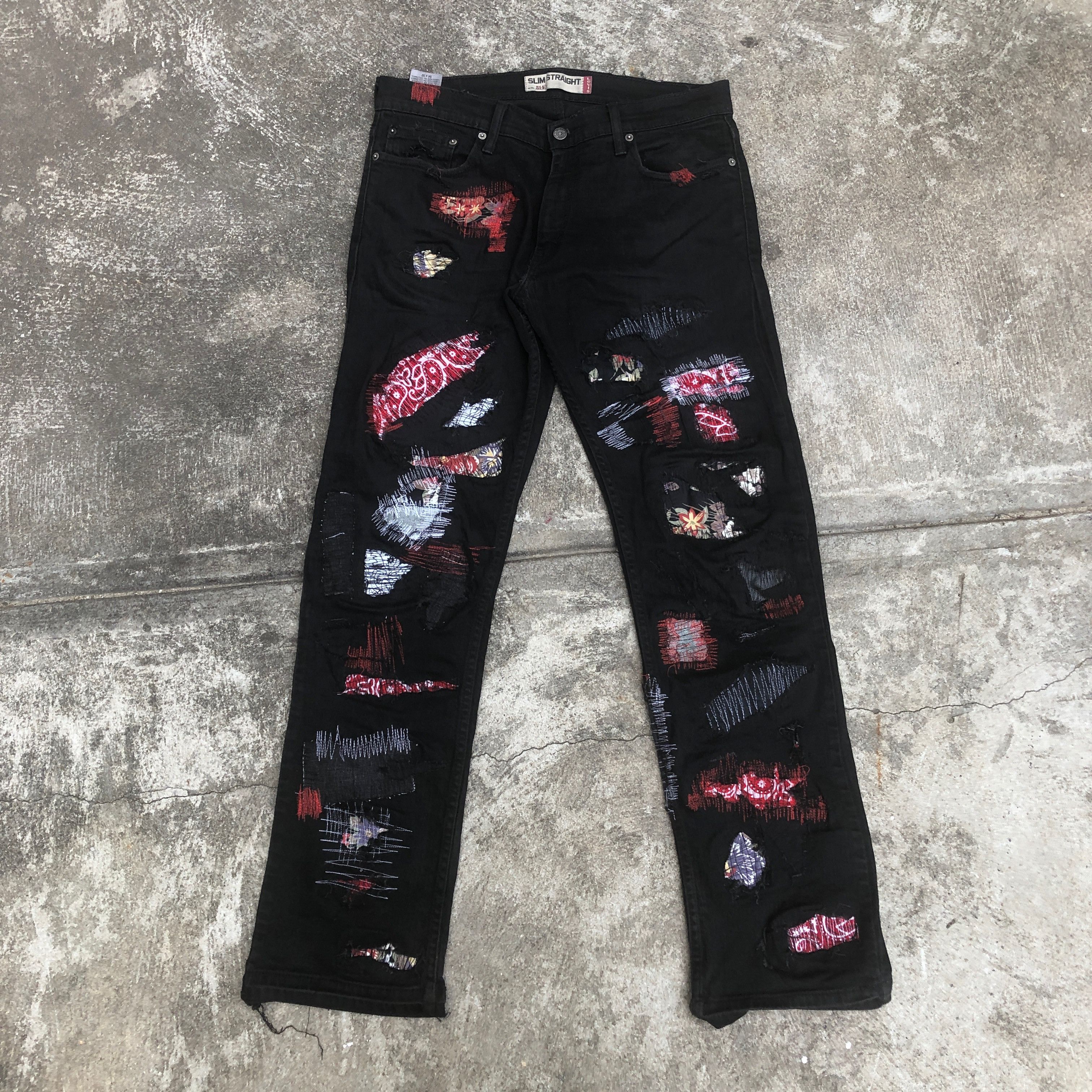Handmade × Levi's Custom Bandanna/Floral Scab Denim Size US 32 / EU 48 - 1 Thumbnail