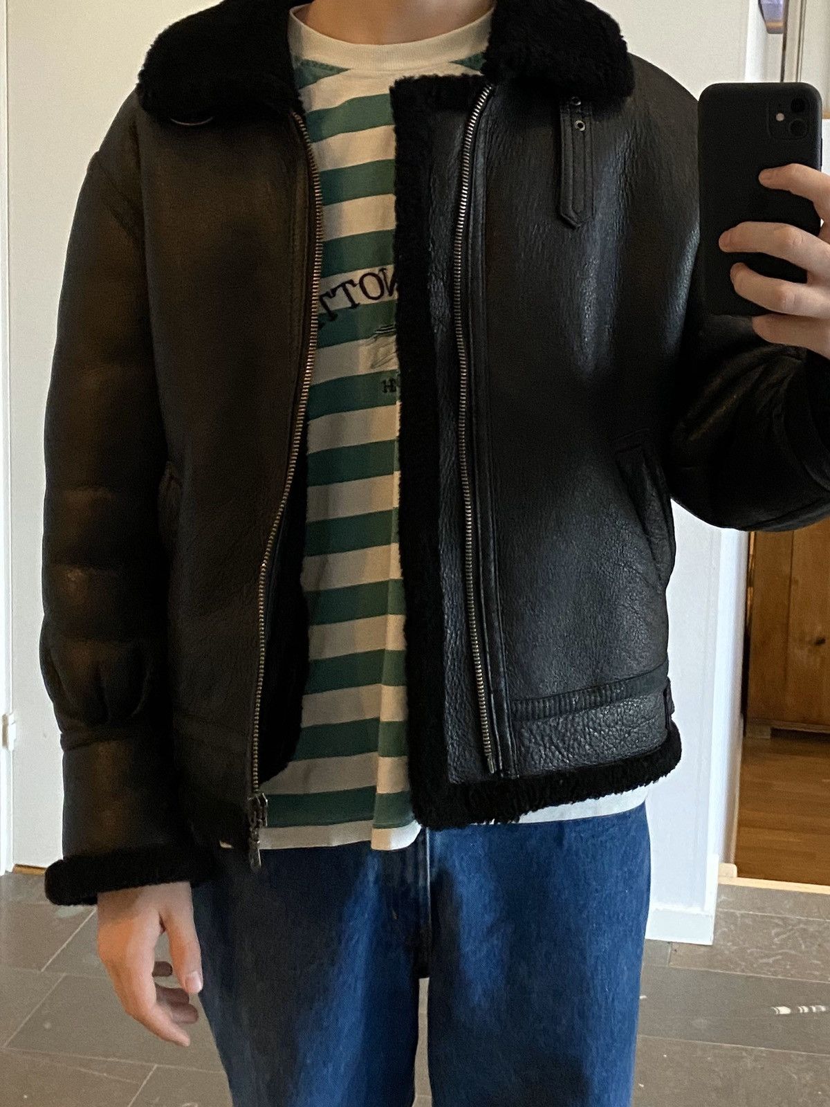 B 3 × Bomber Jacket × Kanye West Type B-3 Shearling Pilot