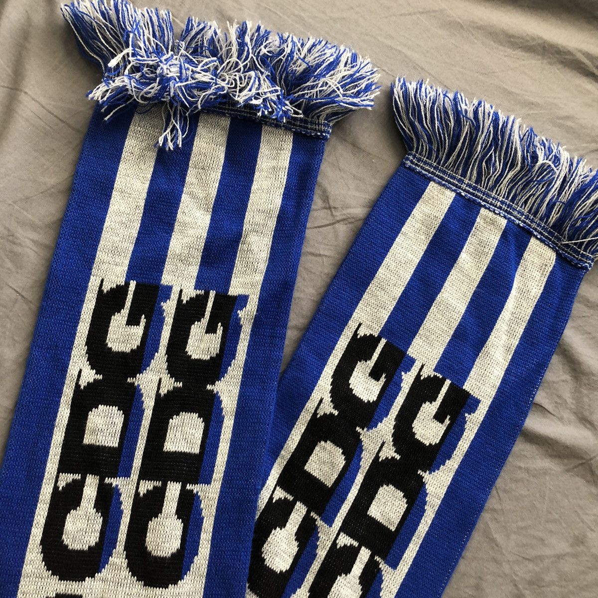 Comme des Garcons CDG x DSM blue&white scarf | Grailed