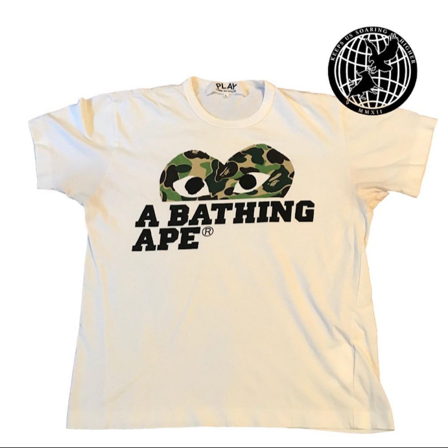 Bape Bape x CDG PLAY T-Shirt | Grailed