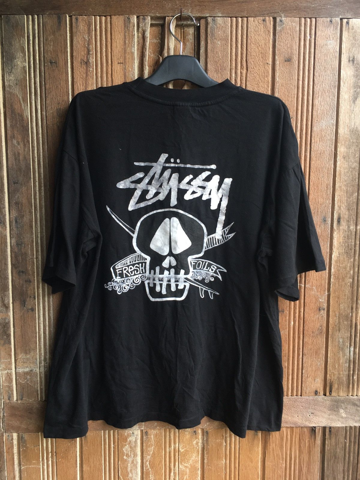 【Stussy】◆Fresh Foils T-Shirt Black◆大人気・関税込◆ Streetwear × Stussy × Vintage Rare vintage Stussy 90s nice