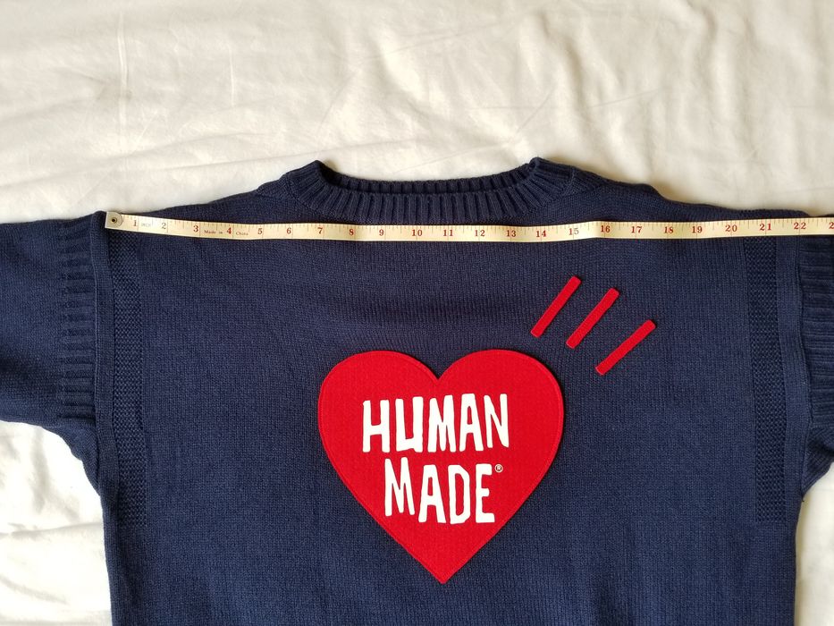 Human Made BNWT HUMAN MADE Heart Knit Sweater in navy size large