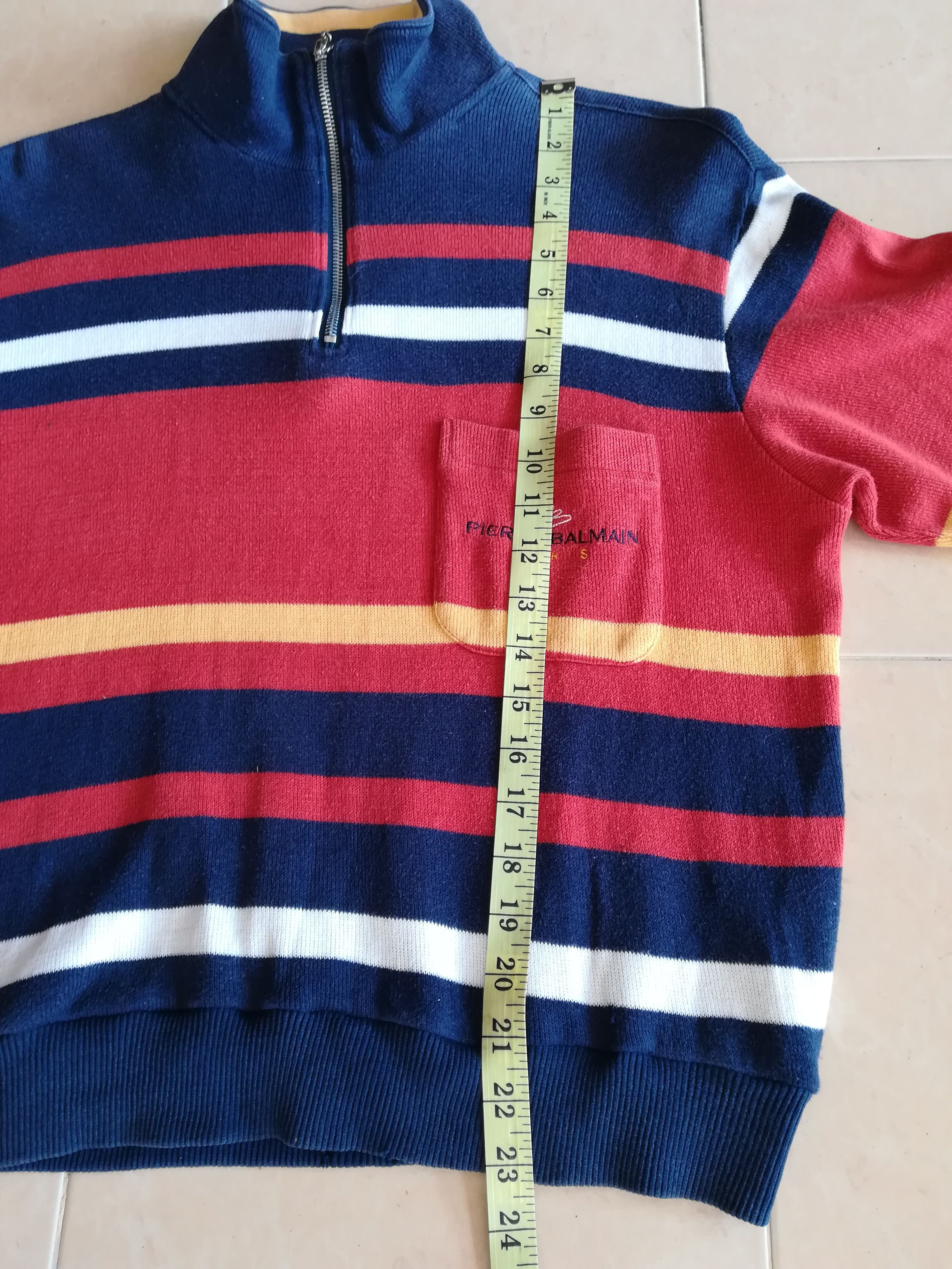 Balmain × Pierre Balmain Pierre Balmain Paris Half Zipper Sweatshirt Size US M / EU 48-50 / 2 - 8 Thumbnail