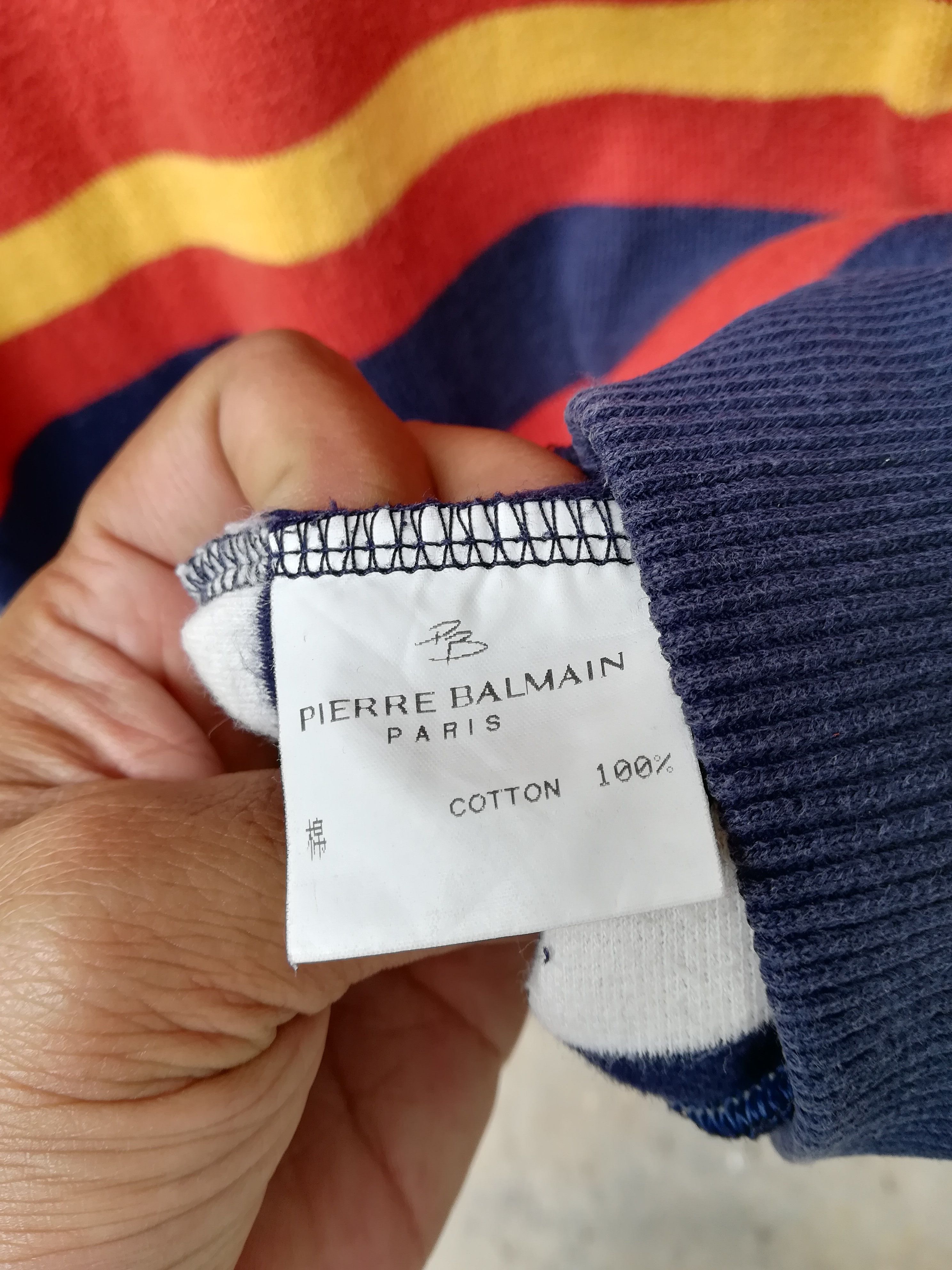 Balmain × Pierre Balmain Pierre Balmain Paris Half Zipper Sweatshirt Size US M / EU 48-50 / 2 - 5 Thumbnail