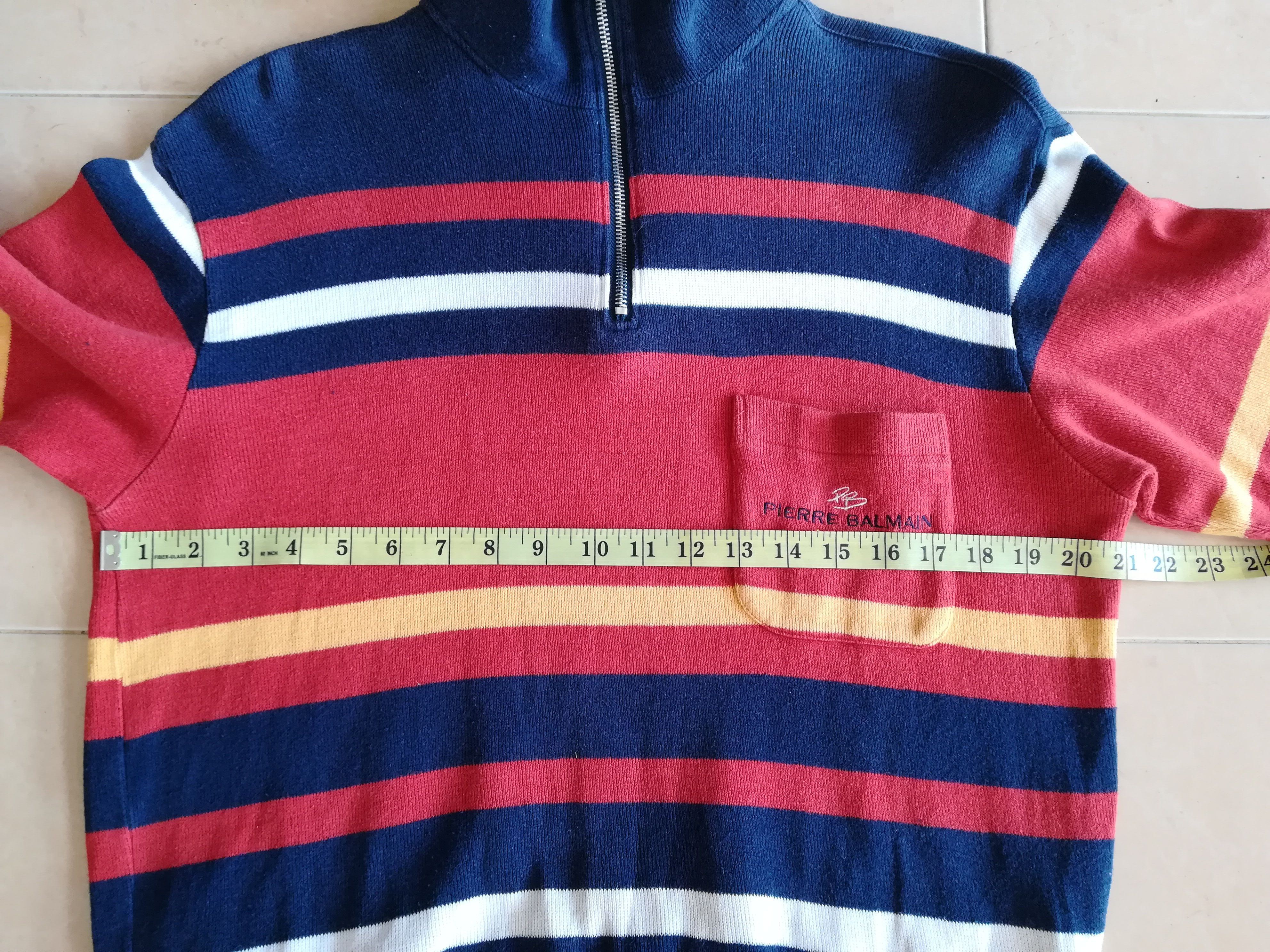 Balmain × Pierre Balmain Pierre Balmain Paris Half Zipper Sweatshirt Size US M / EU 48-50 / 2 - 9 Thumbnail