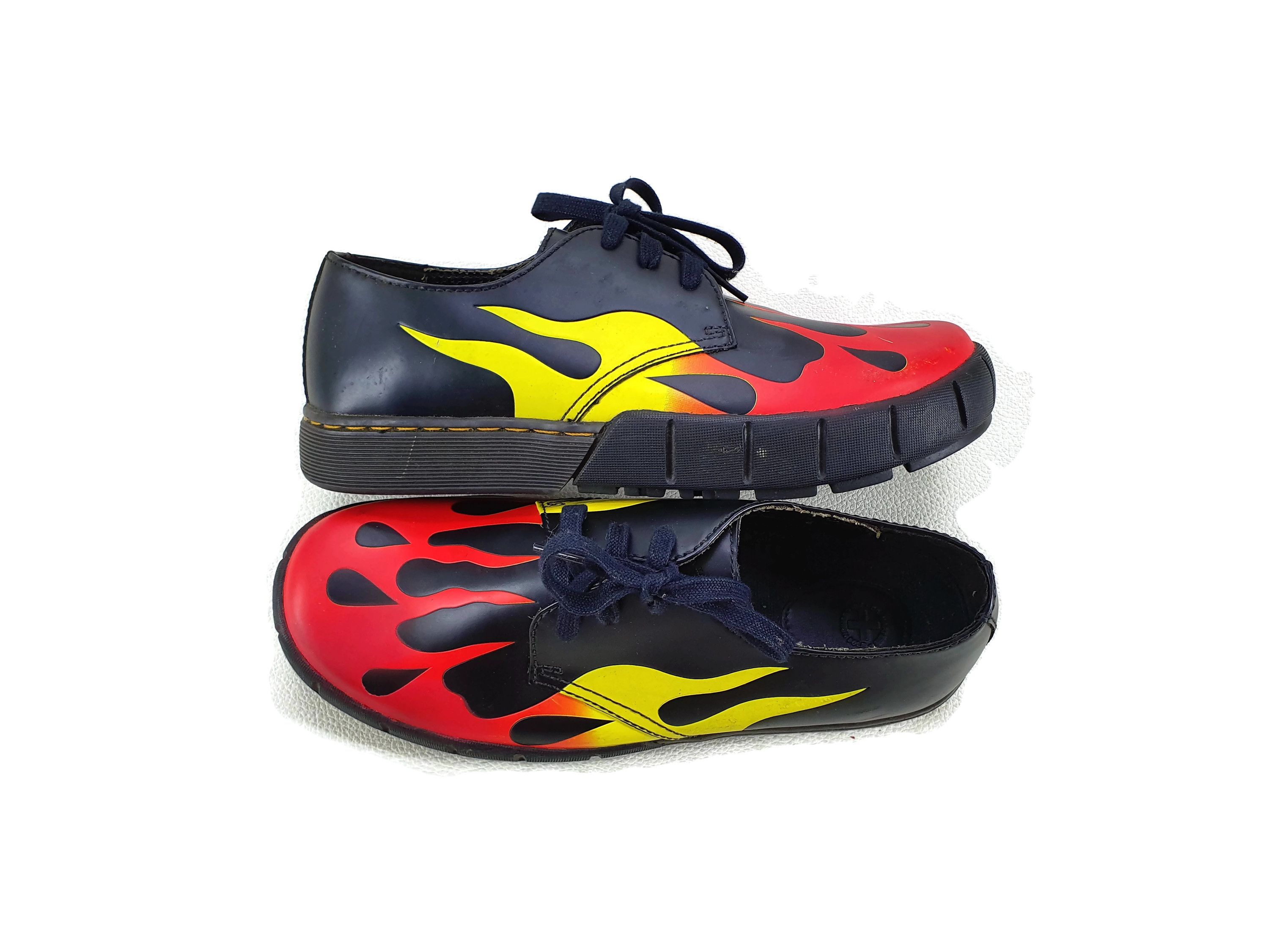 Dr. Martens Bram Flame Print Grunge Punk Shoes 12354 AW004 Size US 8 / EU 41 - 1 Thumbnail