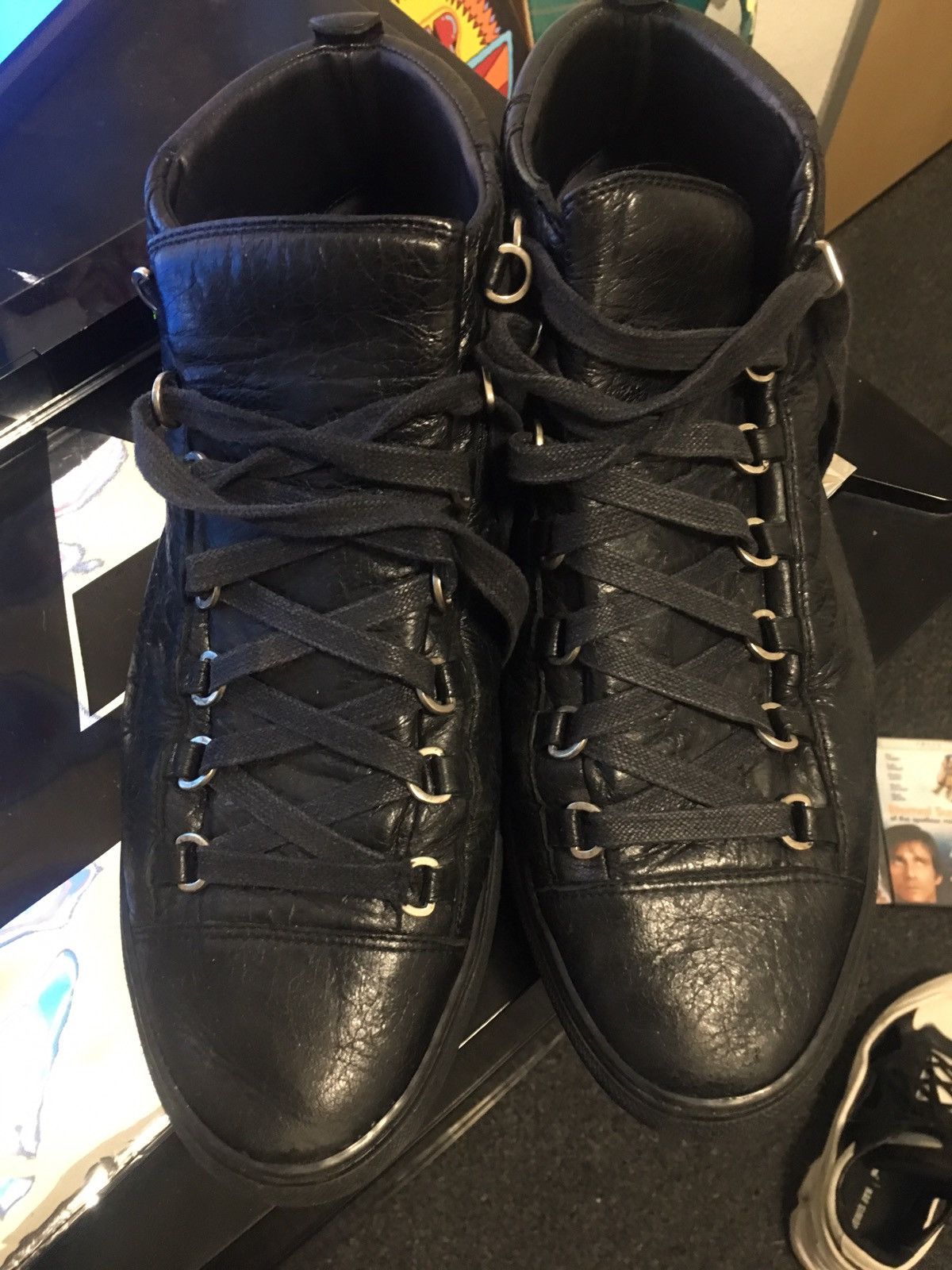 Balenciaga Black Balenciaga Arenas | Grailed