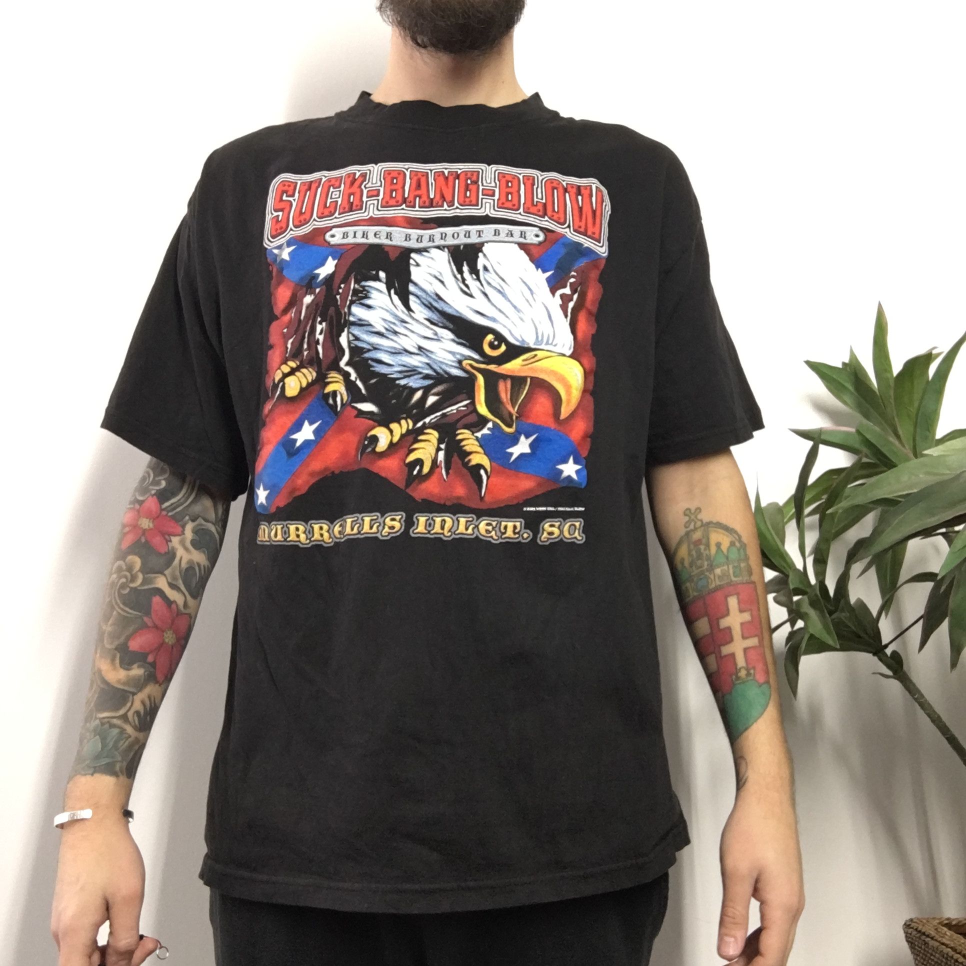 Vintage Vintage Suck Bang Blow T-Shirt | 2001 Biker Bar | SC | Grailed