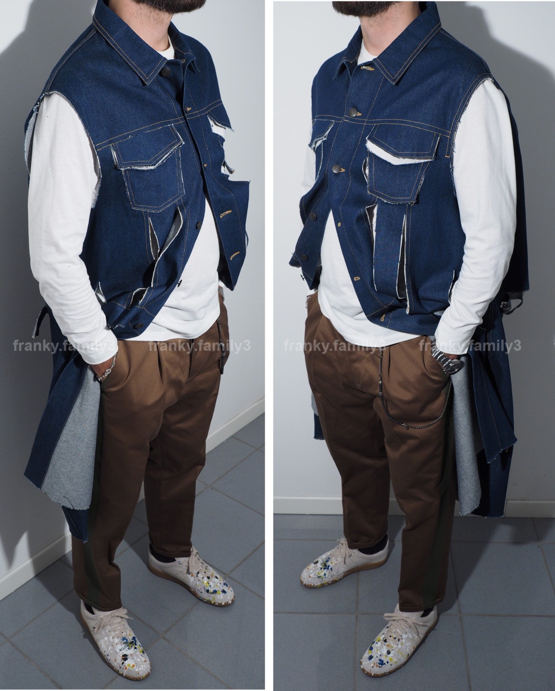 Maison Margiela Maison Margiela Long Denim Coat Destroyed oversize jacket Size US L / EU 52-54 / 3 - 20 Thumbnail