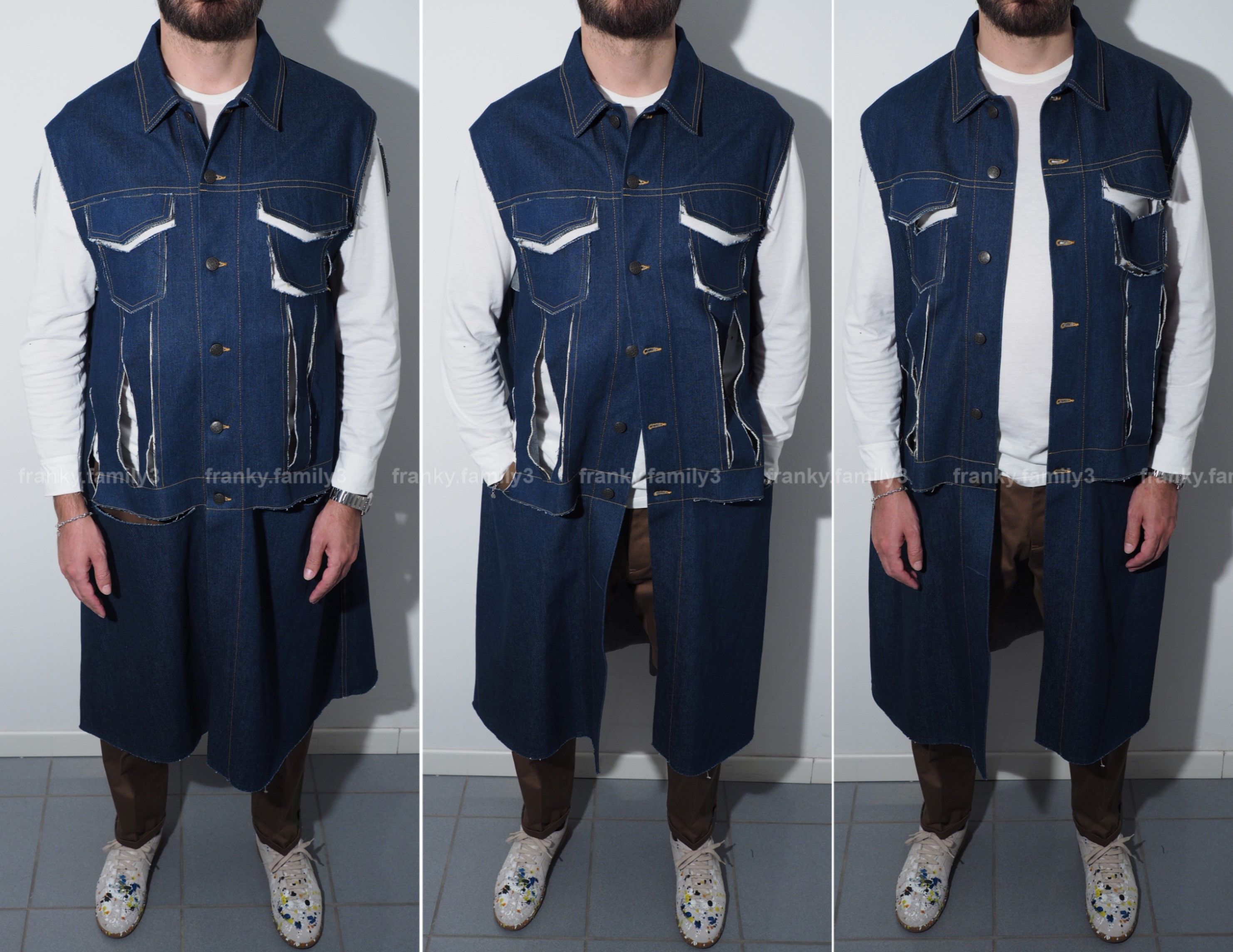 Maison Margiela Maison Margiela Long Denim Coat Destroyed oversize jacket Size US L / EU 52-54 / 3 - 6 Thumbnail