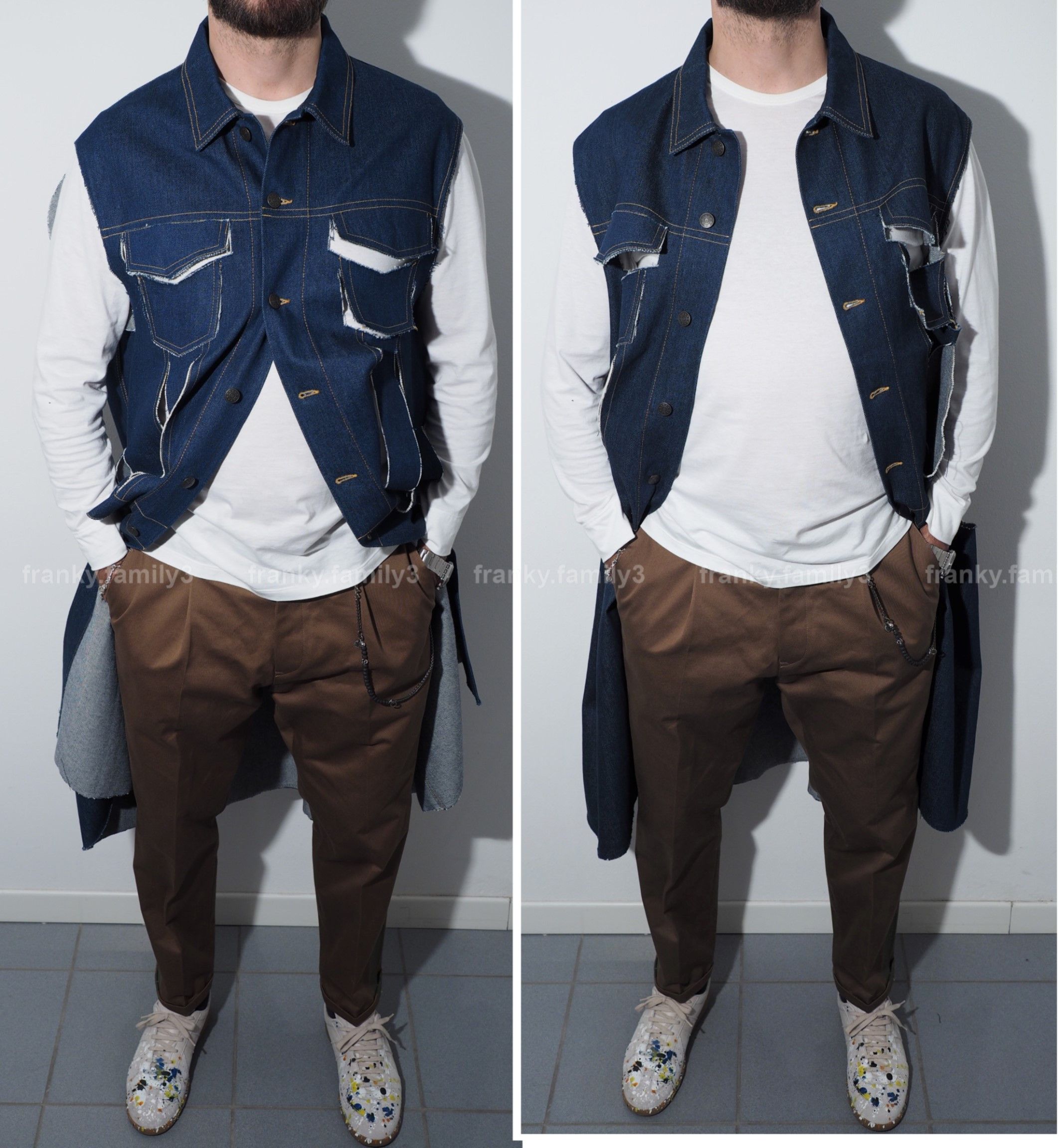 Maison Margiela Maison Margiela Long Denim Coat Destroyed oversize jacket Size US L / EU 52-54 / 3 - 19 Thumbnail