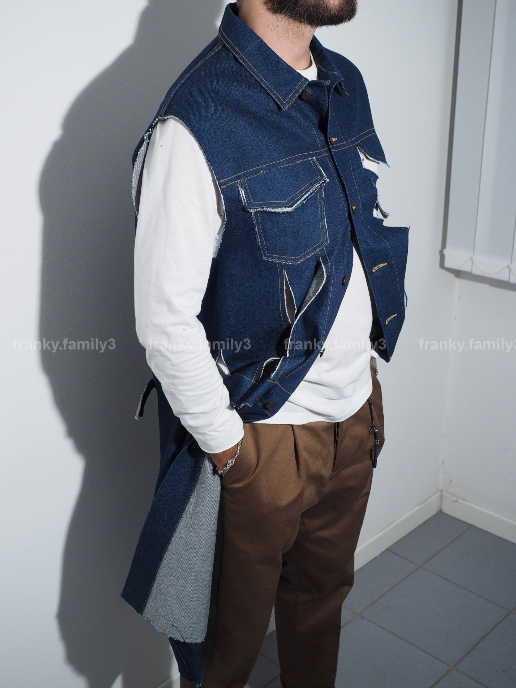 Maison Margiela Maison Margiela Long Denim Coat Destroyed oversize jacket Size US L / EU 52-54 / 3 - 9 Thumbnail