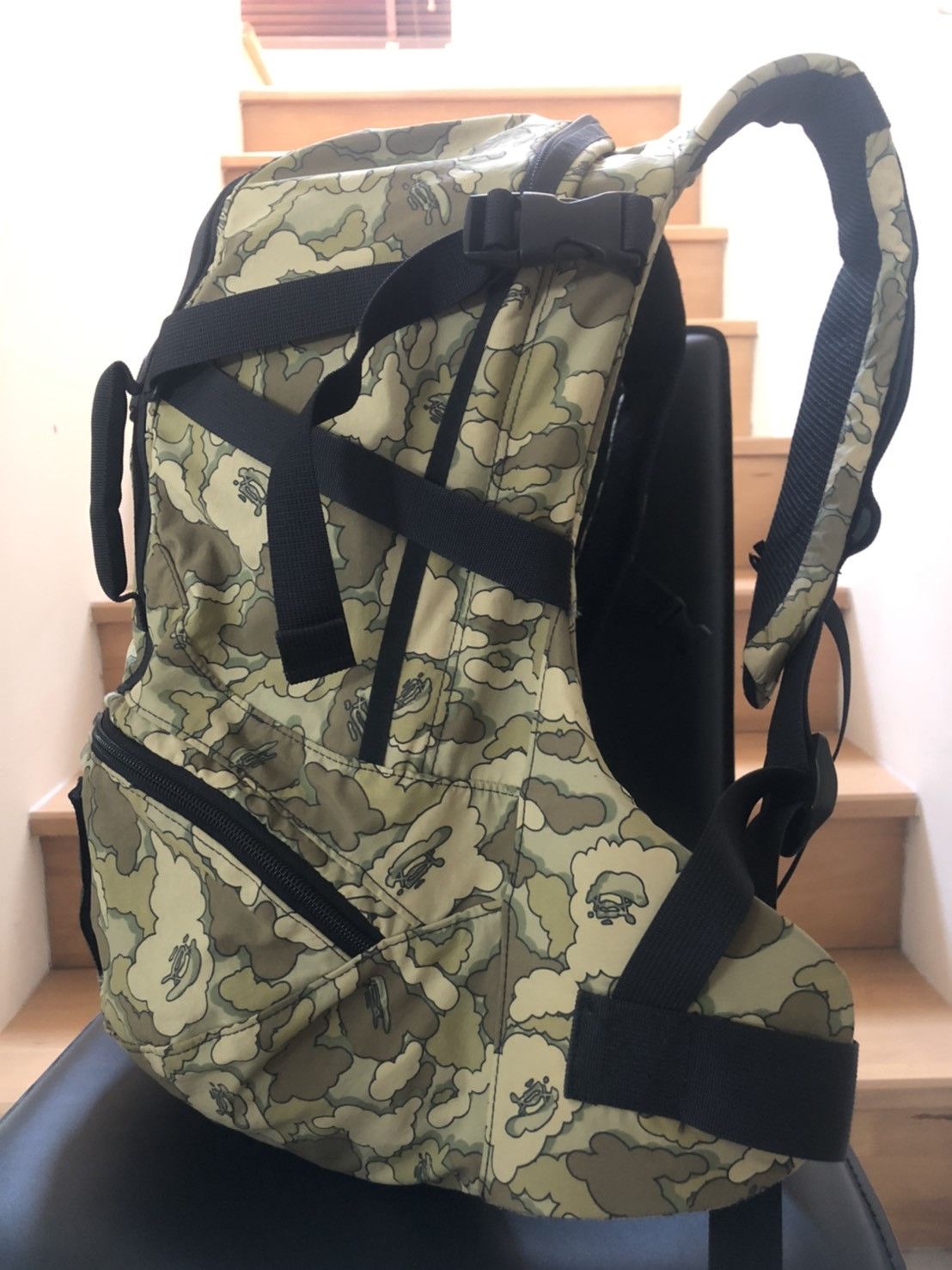 Bape Kaws Original Fake A Bathing Ape Bape x Kaws x Original Fake Camo BackPack Grailed