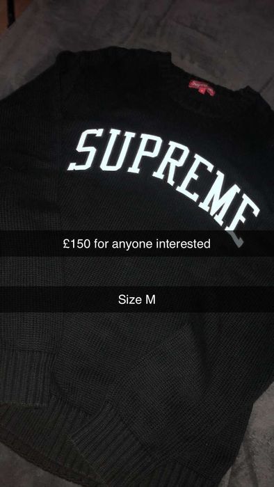 Supreme Vintage Supreme Arc Logo Crewneck - Black | Grailed