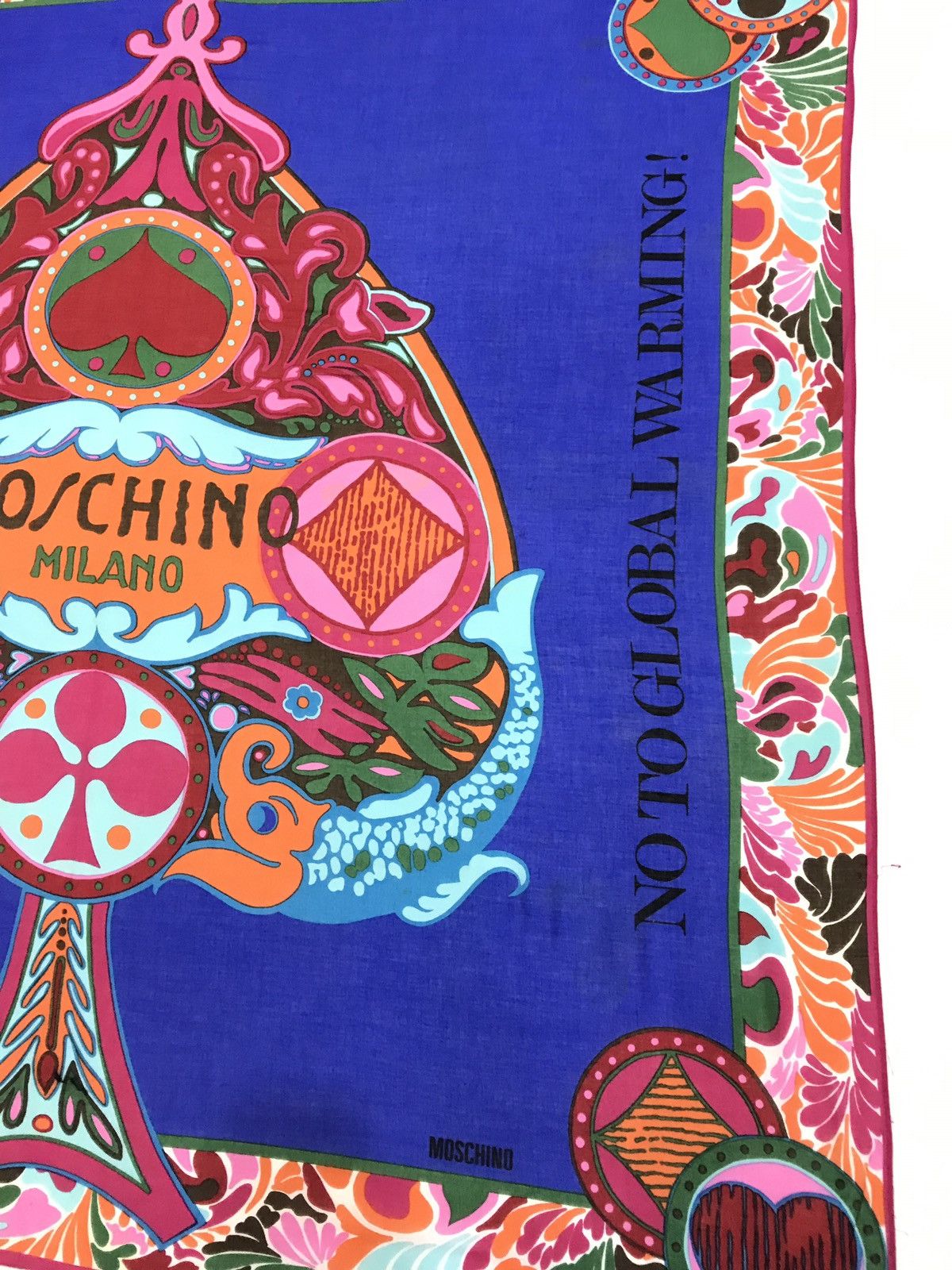 Moschino MOSCHINO COTTON SCARF NO TO GLOBAL WARMING Size ONE SIZE - 4 Thumbnail