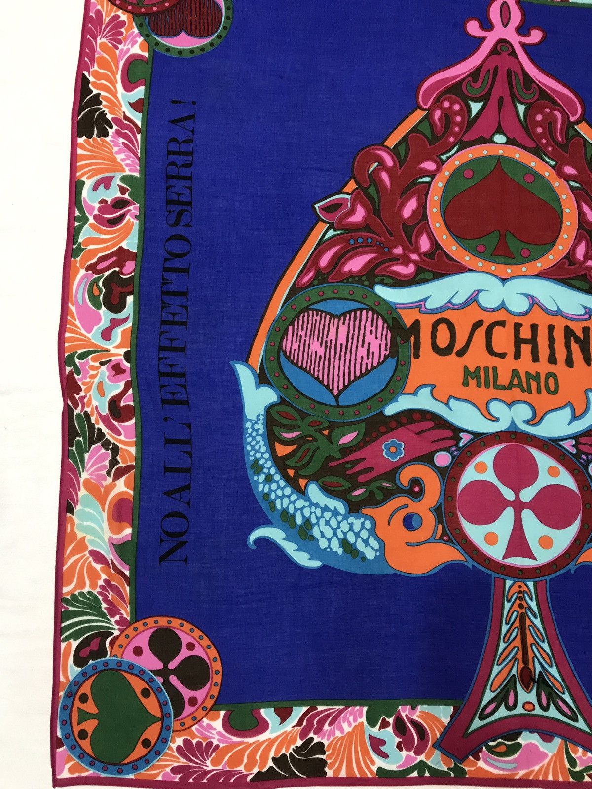 Moschino MOSCHINO COTTON SCARF NO TO GLOBAL WARMING Size ONE SIZE - 3 Thumbnail