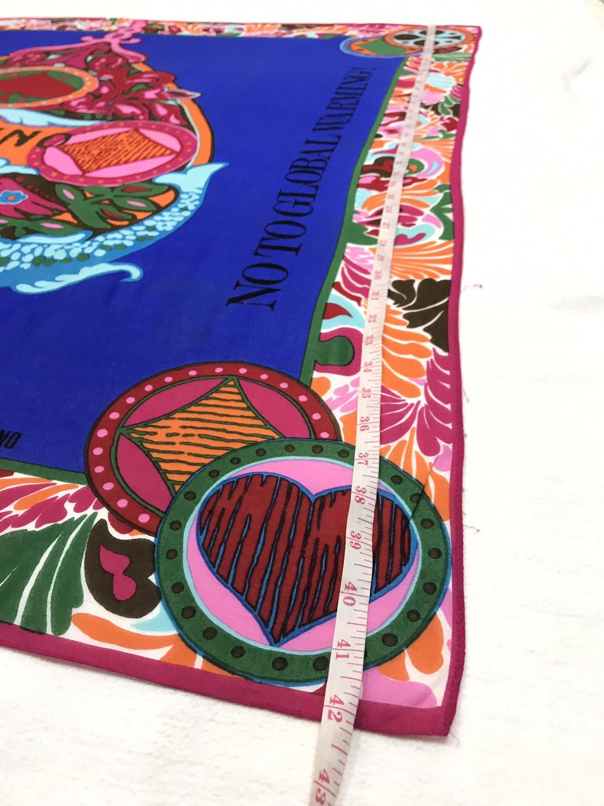 Moschino MOSCHINO COTTON SCARF NO TO GLOBAL WARMING Size ONE SIZE - 8 Thumbnail