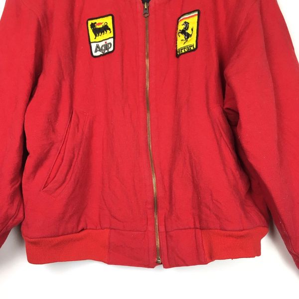 Ferrari Vtg 80's Ferrari Agip F1 Team Wool Bomber Jacket | Grailed