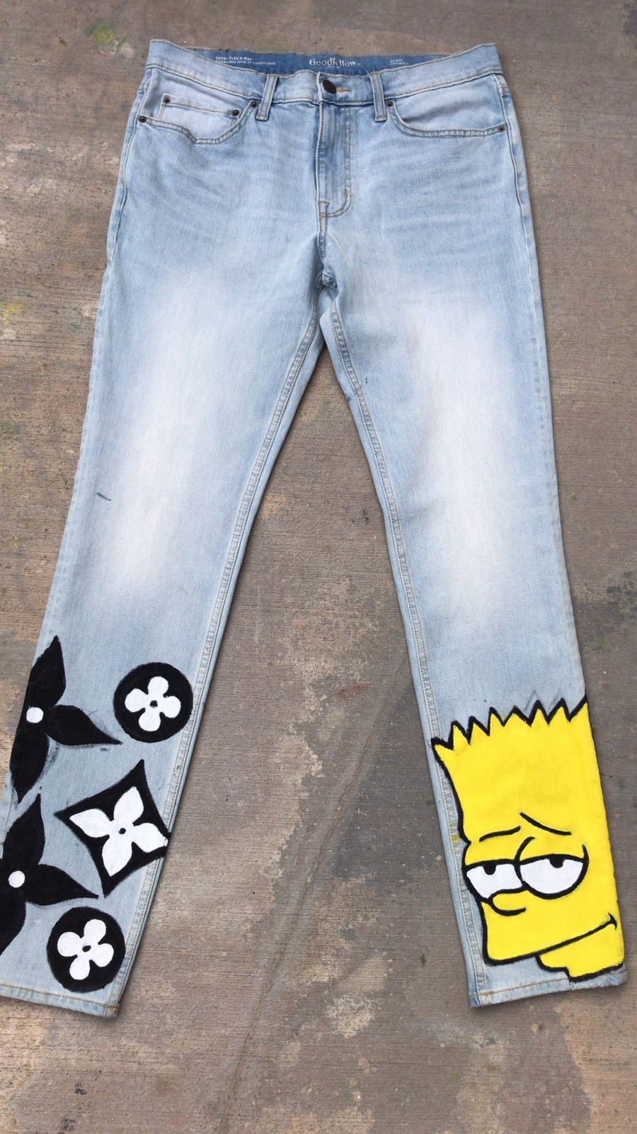 1 Of 1 × Custom × The Simpsons Bart Simpson pants | Grailed