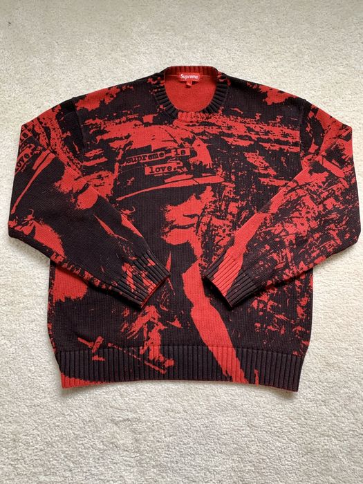 Supreme Supreme is Love Red Sweater SIZE L | Grailed