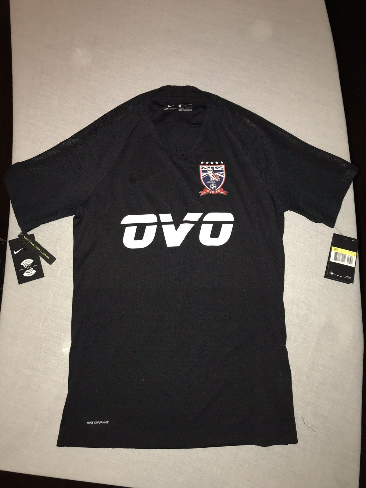 Drake Nike Octobers Very Own OVO x Nike Friends Family Exclusive Black Soccer Jersey Grailed