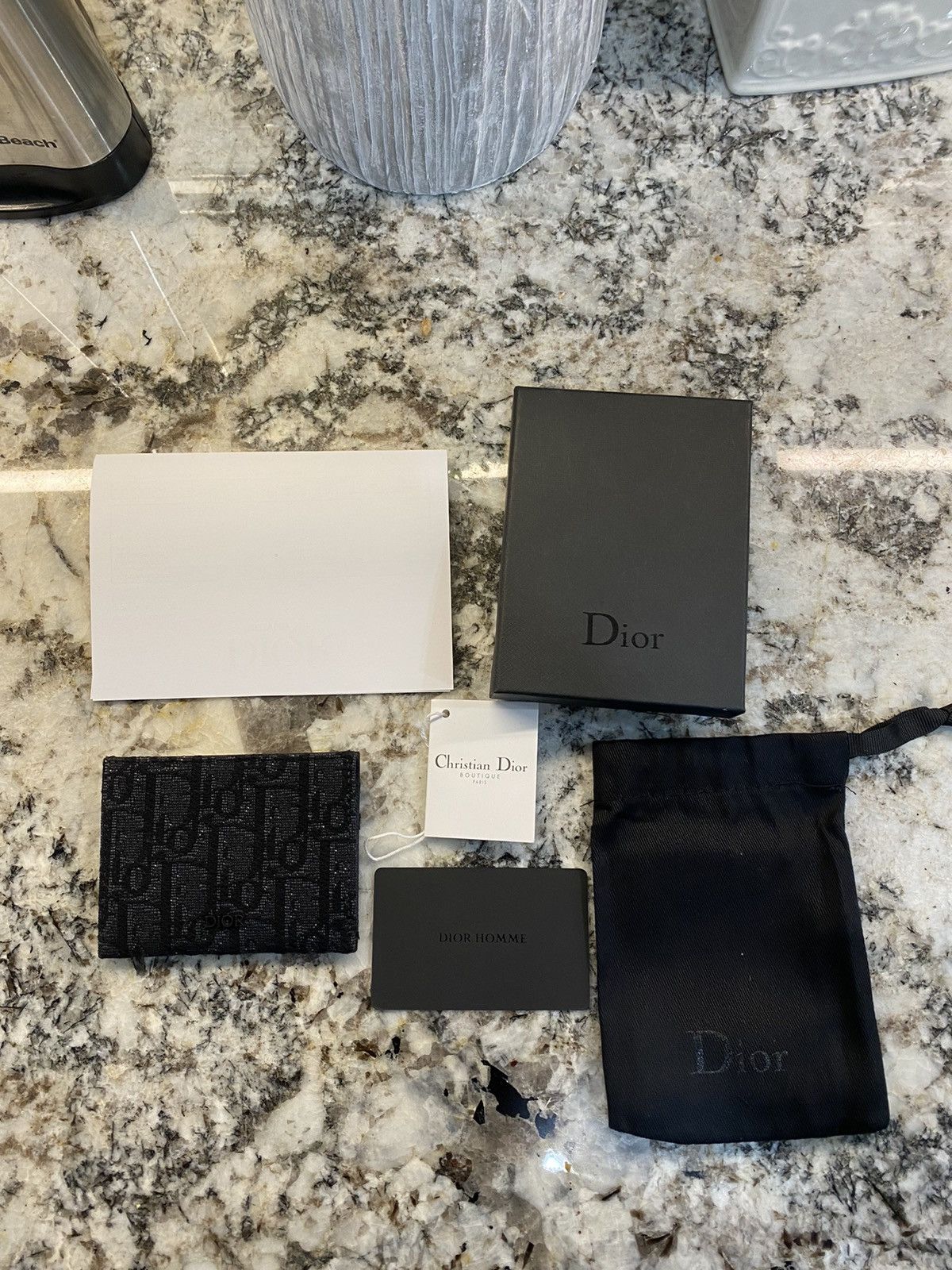 Card Holders  Dior Mens Card Holder Black Dior Oblique Jacquard And  Grained Calfskin ~ Antoniaweir