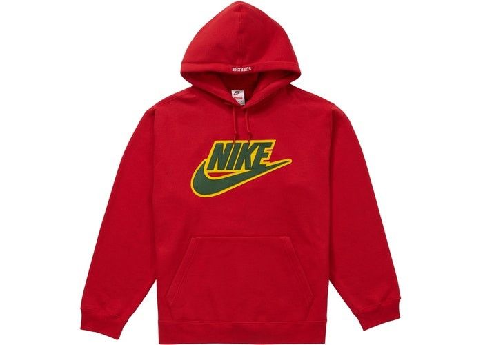 Nike Supreme Supreme x Nike Hooded Sweatshirt Leather Applique Logo Grailed