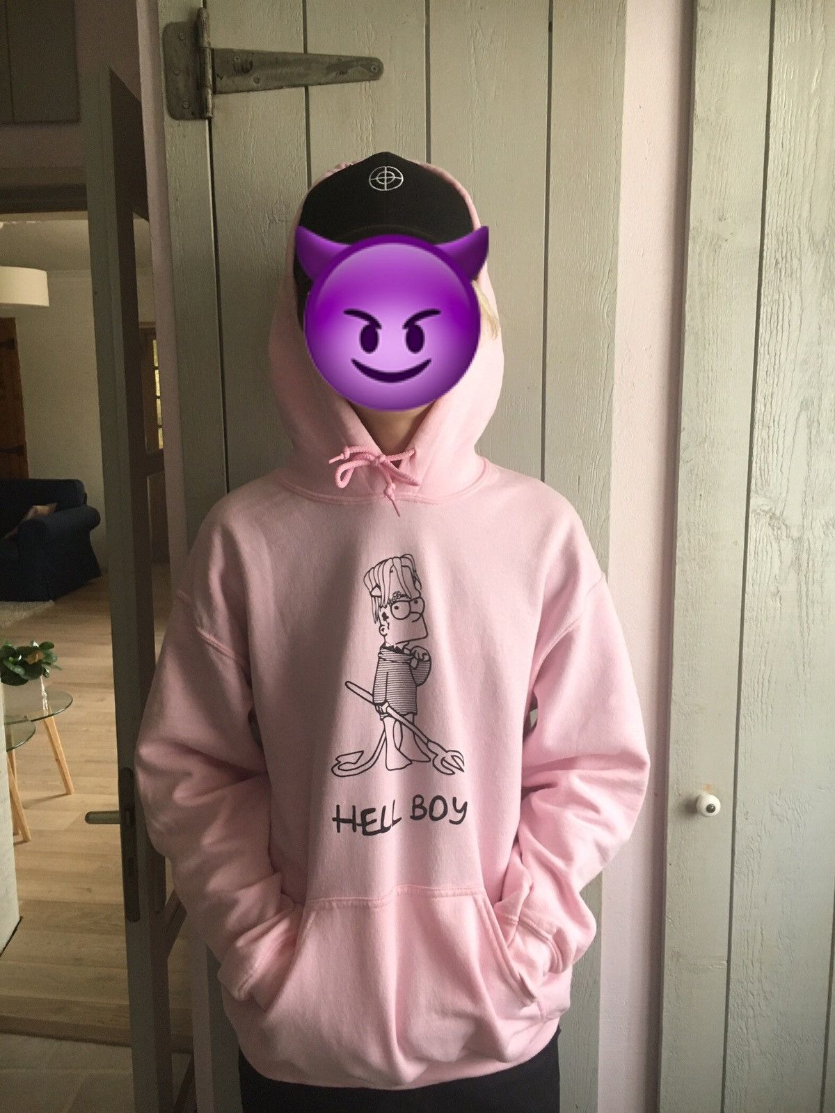 Superrradical Superrradical Lil Peep Hellboy Hoodie Pink M Grailed