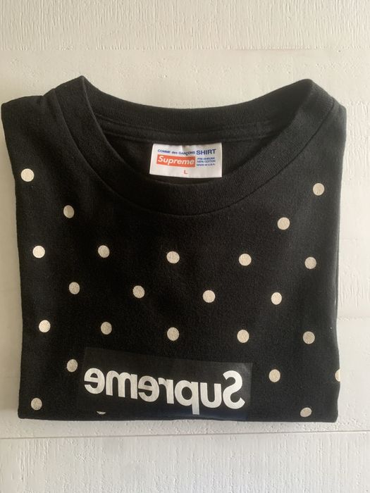 Supreme Supreme x CDG Box Logo Polka Dot Tee | Grailed