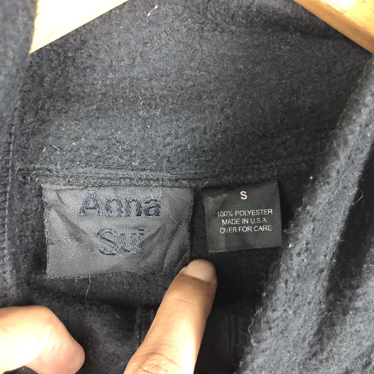 Vintage VINTAGE ANNA SUI FLEECE ZIPPER JACKET MADE IN USA Size US S / EU 44-46 / 1 - 5 Thumbnail