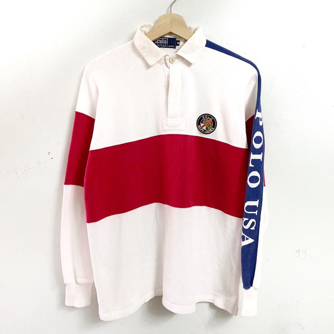 Polo Ralph Lauren Vintage 90s polo cookie usa longsleve | Grailed