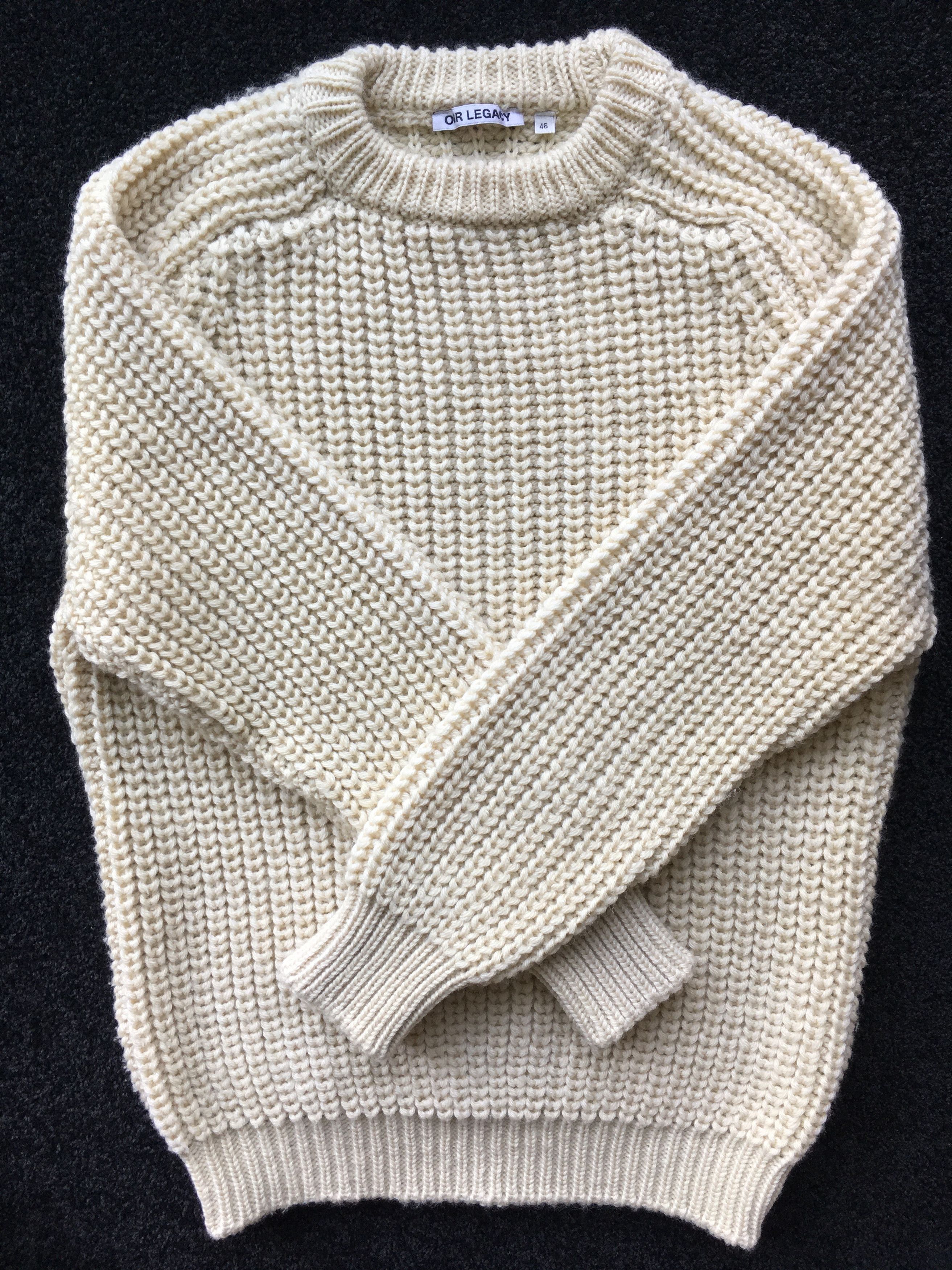 Our Legacy Heavy Chunk Raglan Sweater - Ivory | Grailed