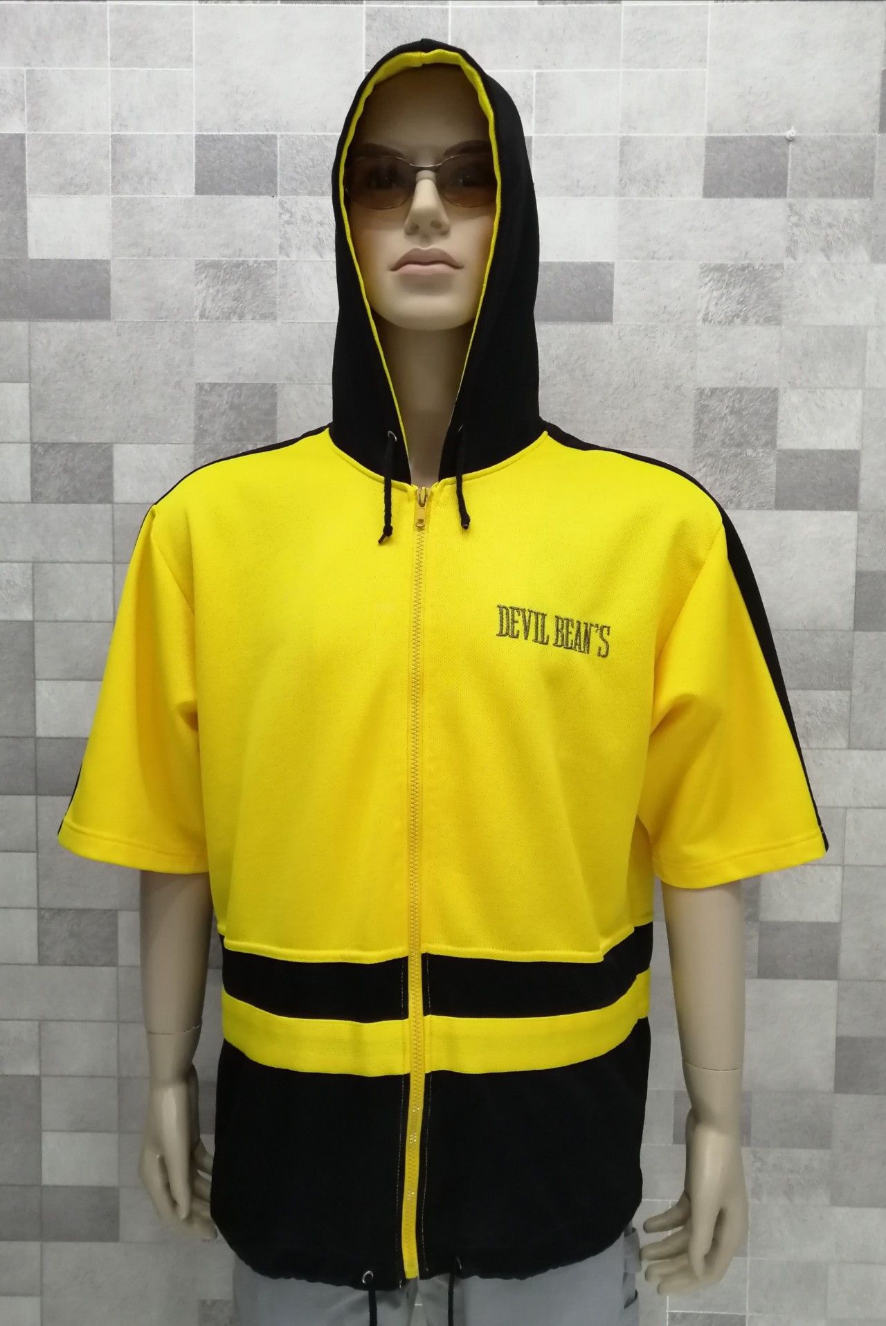 Japanese Brand DEVIL BEAN'S Short Sleeve Zipper Hoodie Size US L / EU 52-54 / 3 - 2 Thumbnail