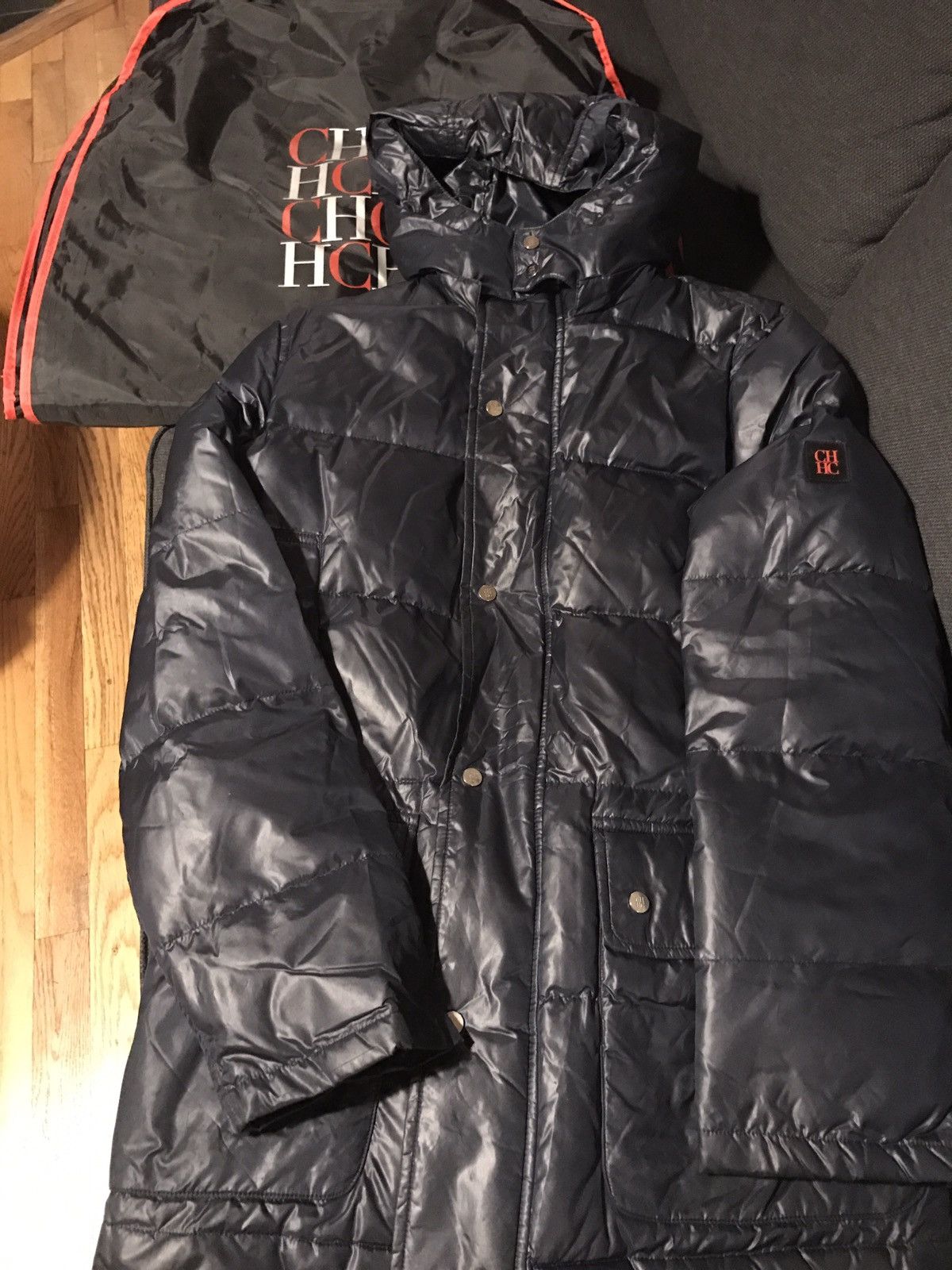 Carolina Herrera Navy Down Parka Winter Coat | Grailed