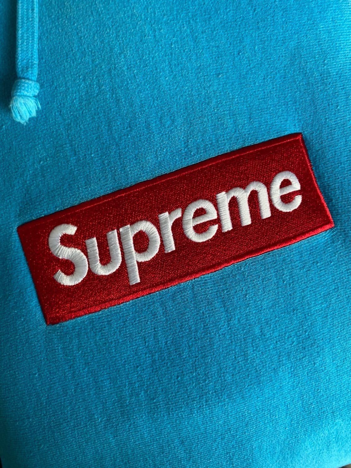 Supreme Teal supreme box logo hoodie Size US M / EU 48-50 / 2 - 2 Preview