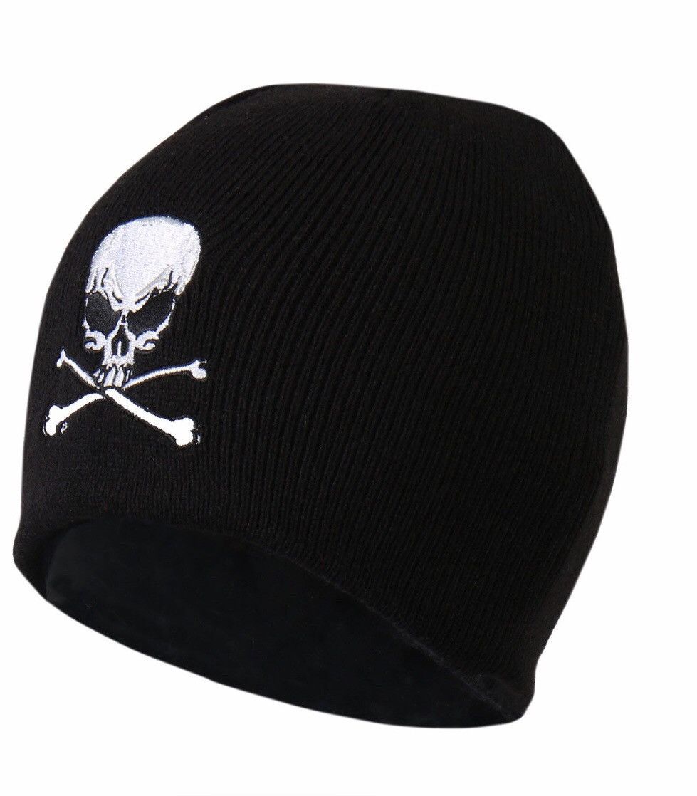 Vintage Black Skull Beanie 🔥 Grailed