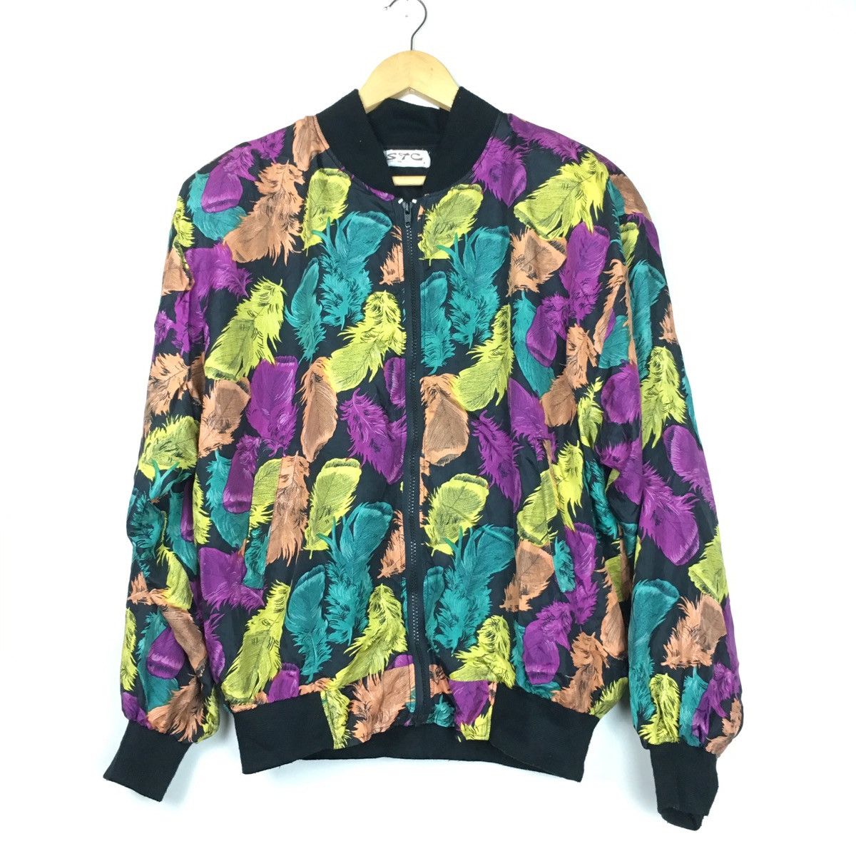 Vintage Vtg STC Silk Bomber Jacket Size US M / EU 48-50 / 2 - 1 Thumbnail