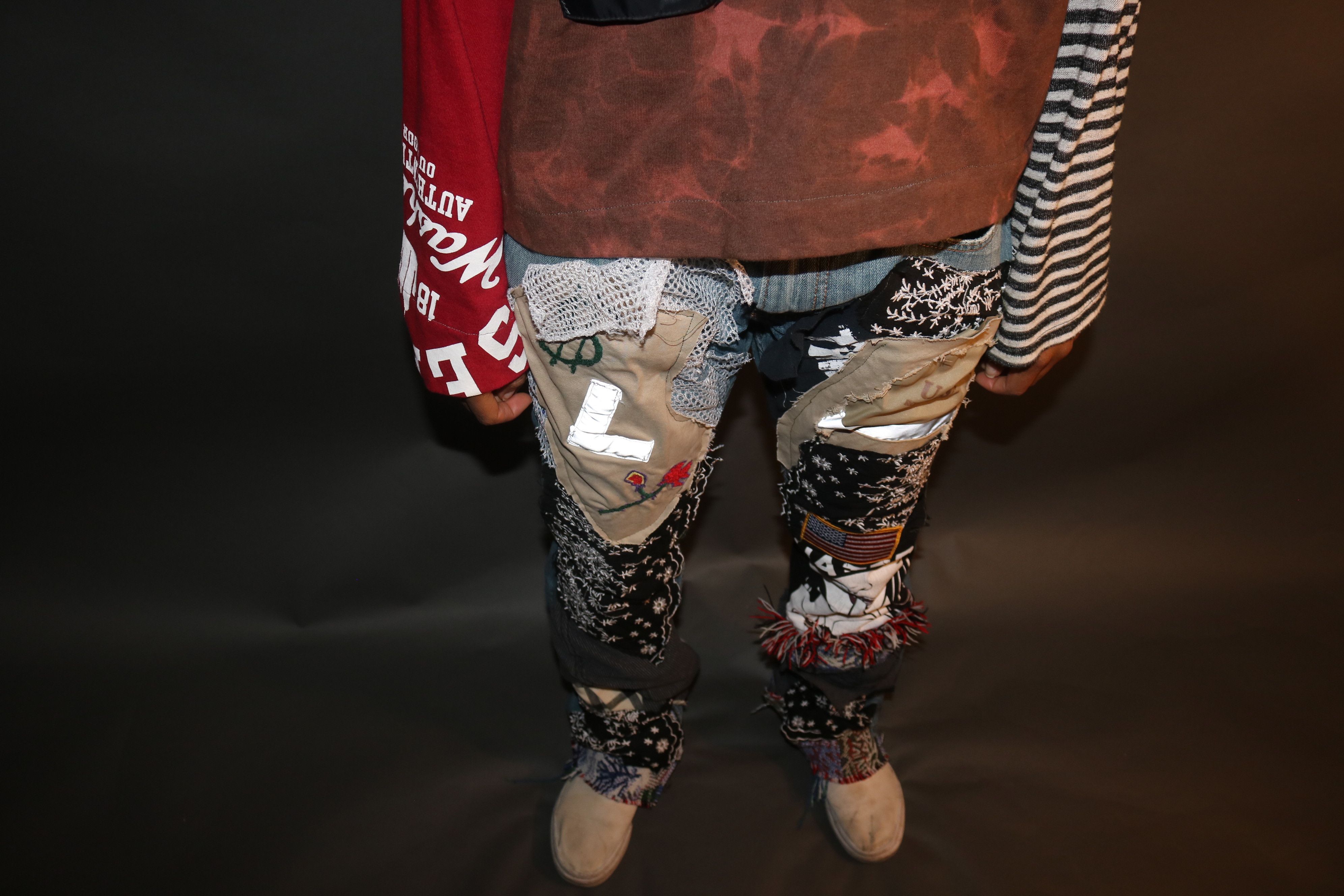 Vintage 'Patchwork Denim' 2019 By Justin Turner Size US 31 - 1 Thumbnail