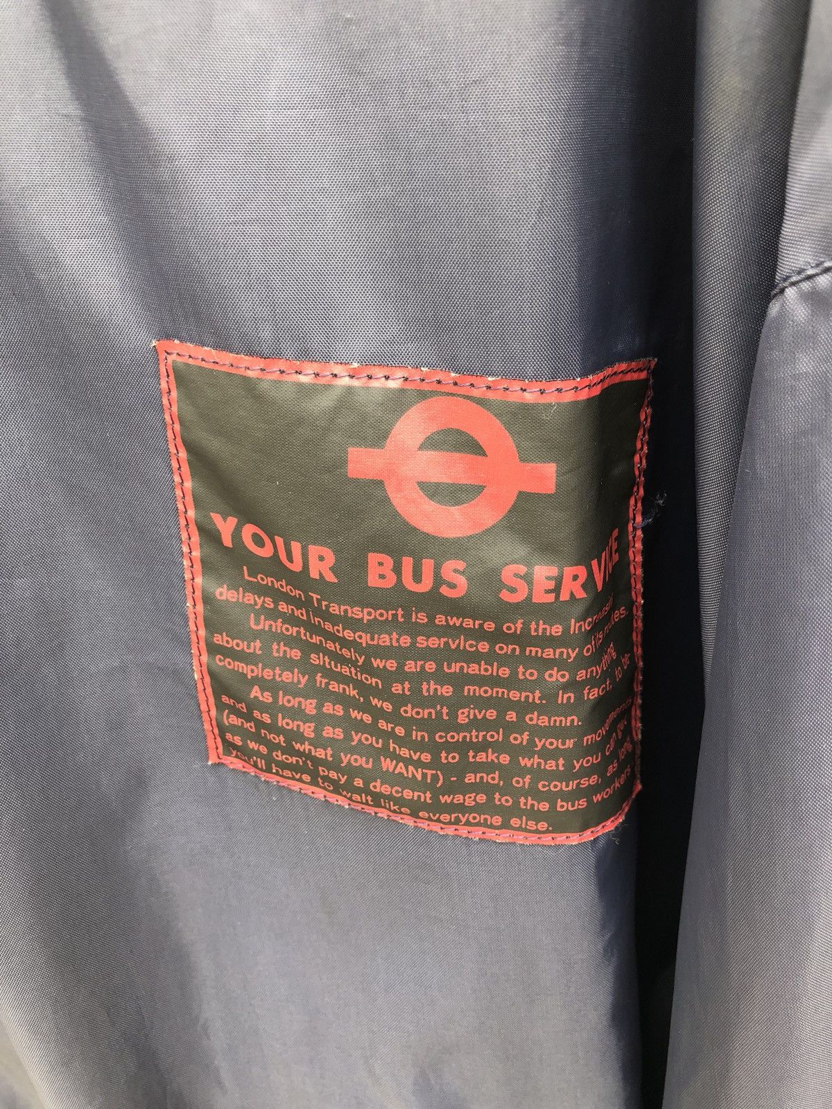 Vintage 80s MK London Your Bus Service Oversize